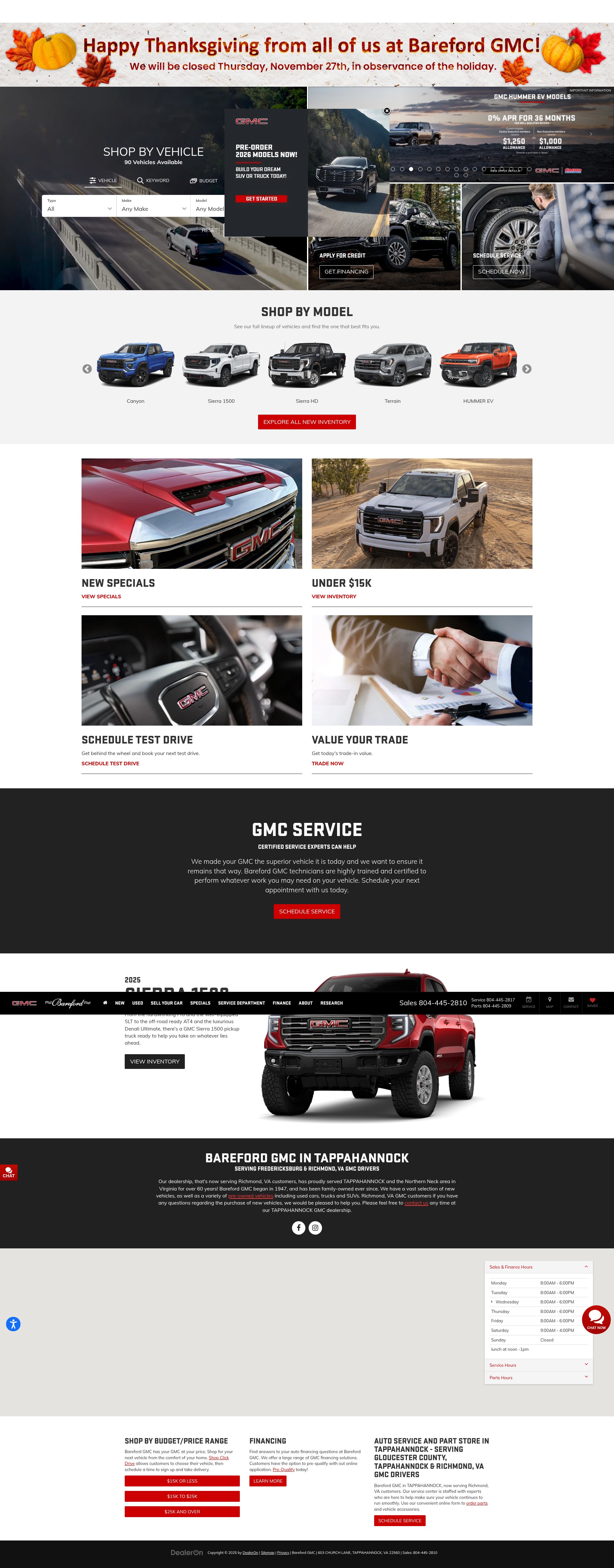 Screenshot of www.barefordgmc.com