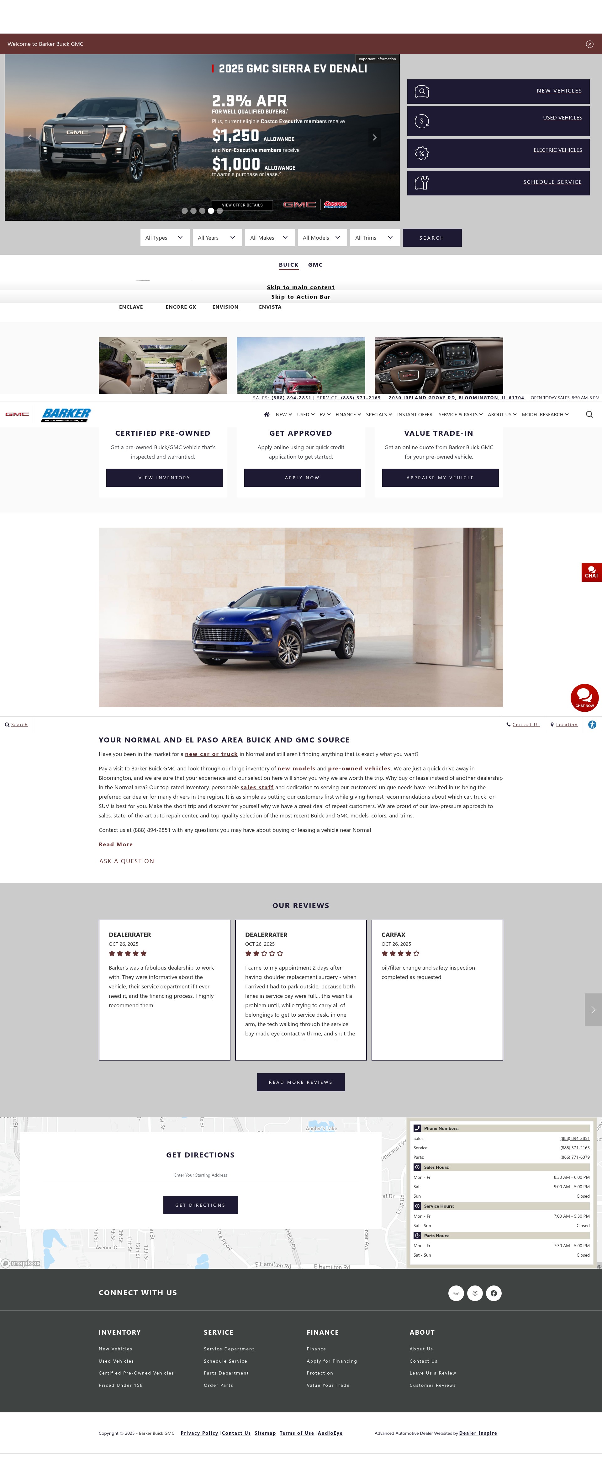 Screenshot of www.barkermotorco.net