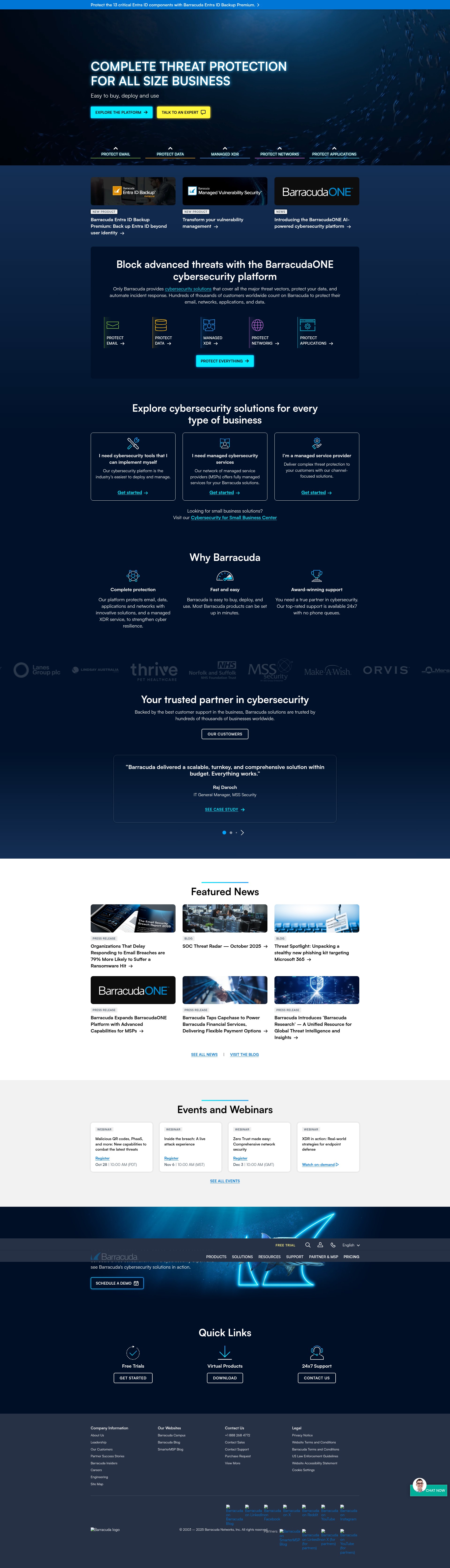 Screenshot of www.barracuda.com