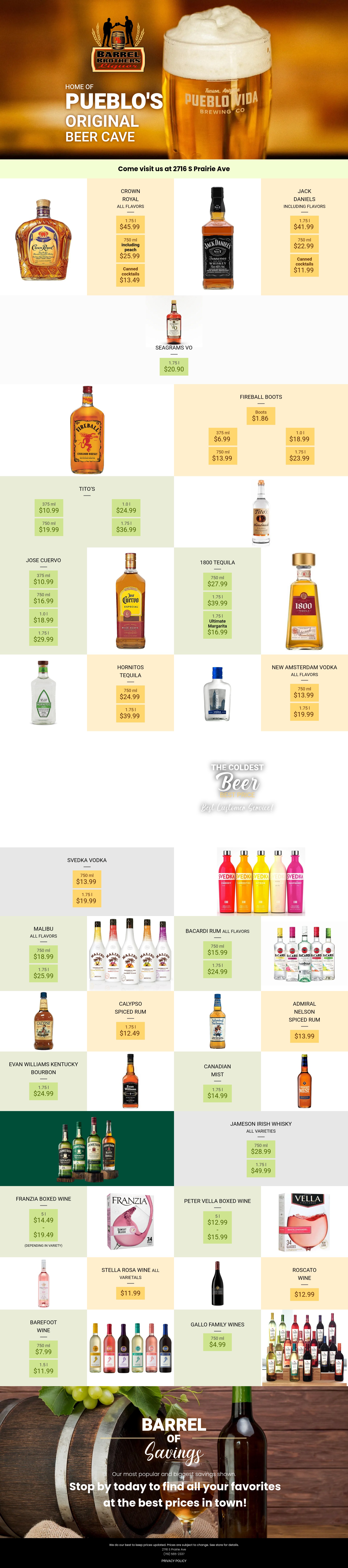 Screenshot of www.barrelbrothersliquor.com