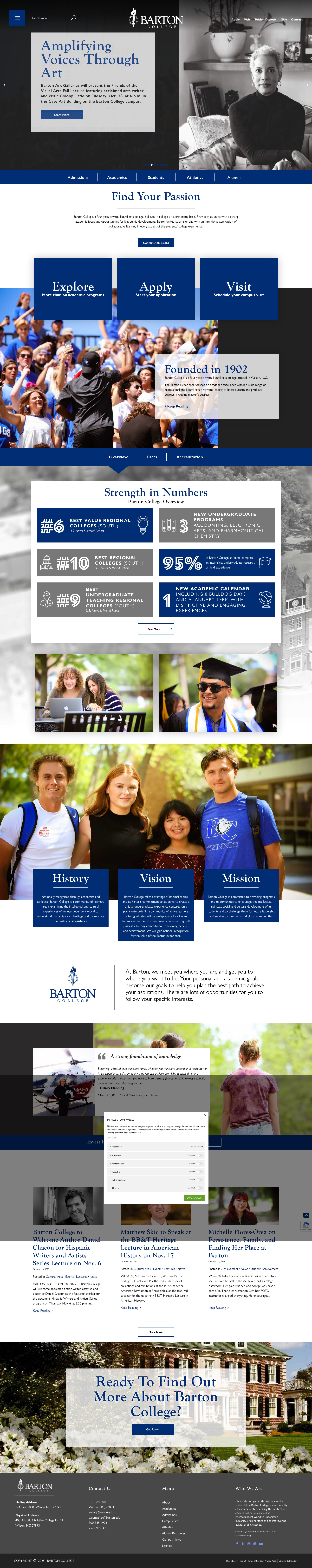 Screenshot of www.barton.edu