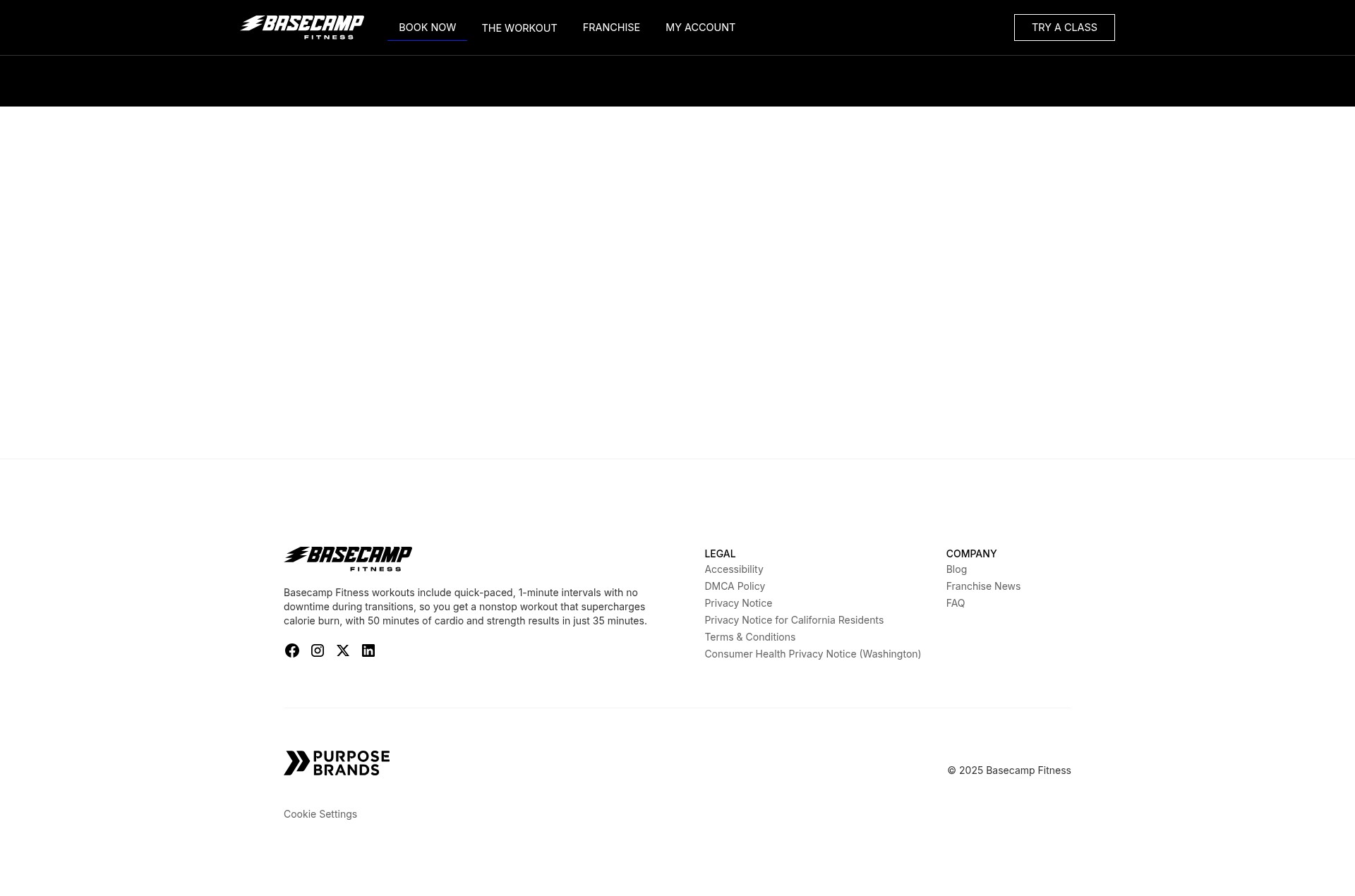 Screenshot of www.basecampfitness.com