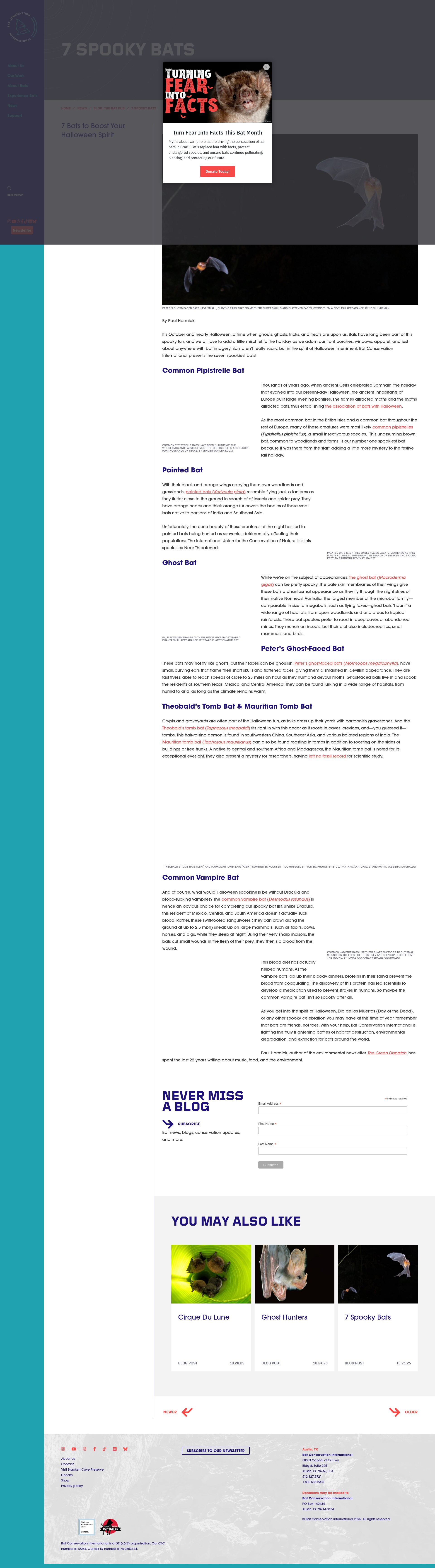 Screenshot of www.batcon.org