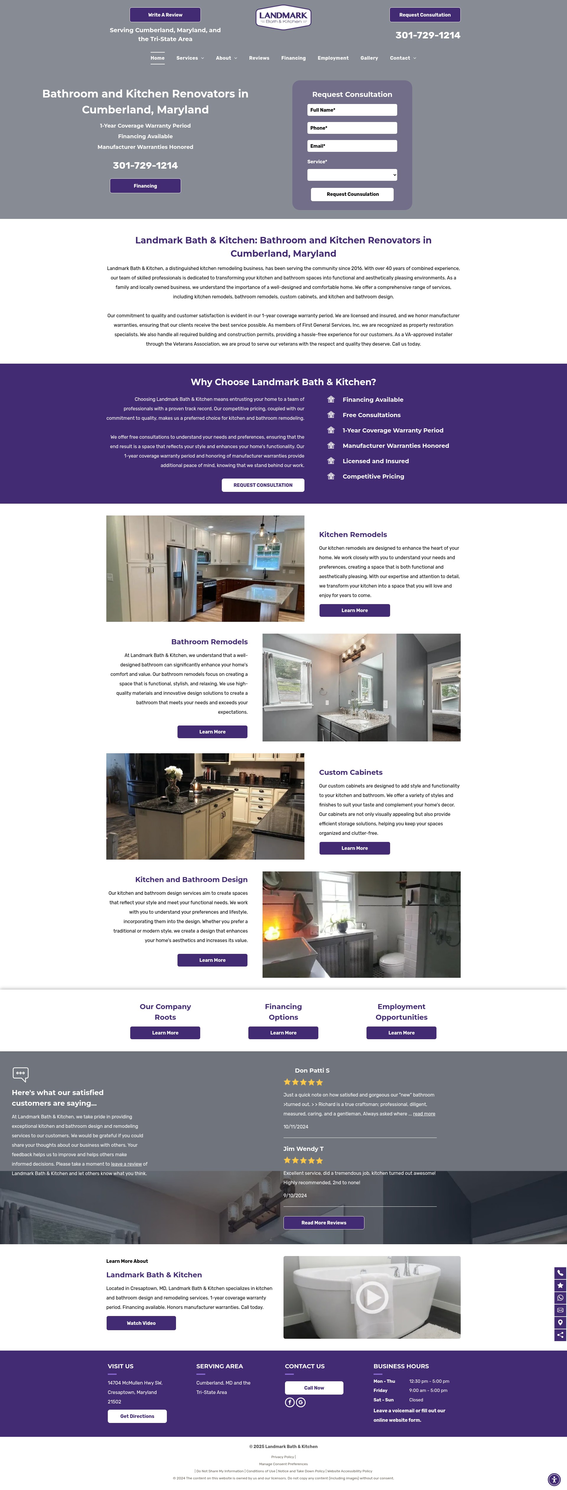 Screenshot of www.bathorkitchenremodel.com