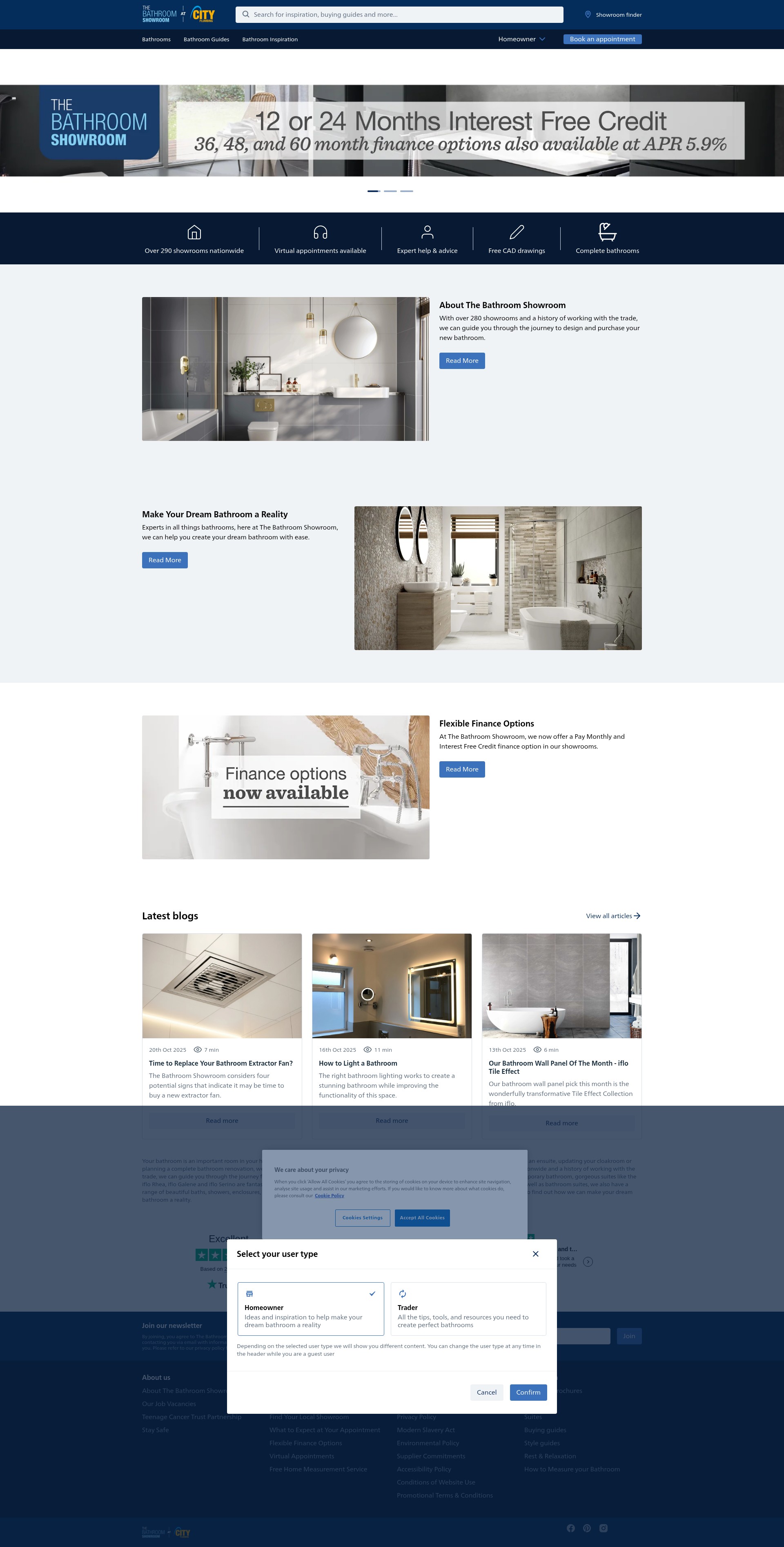 Screenshot of www.bathrooms.com