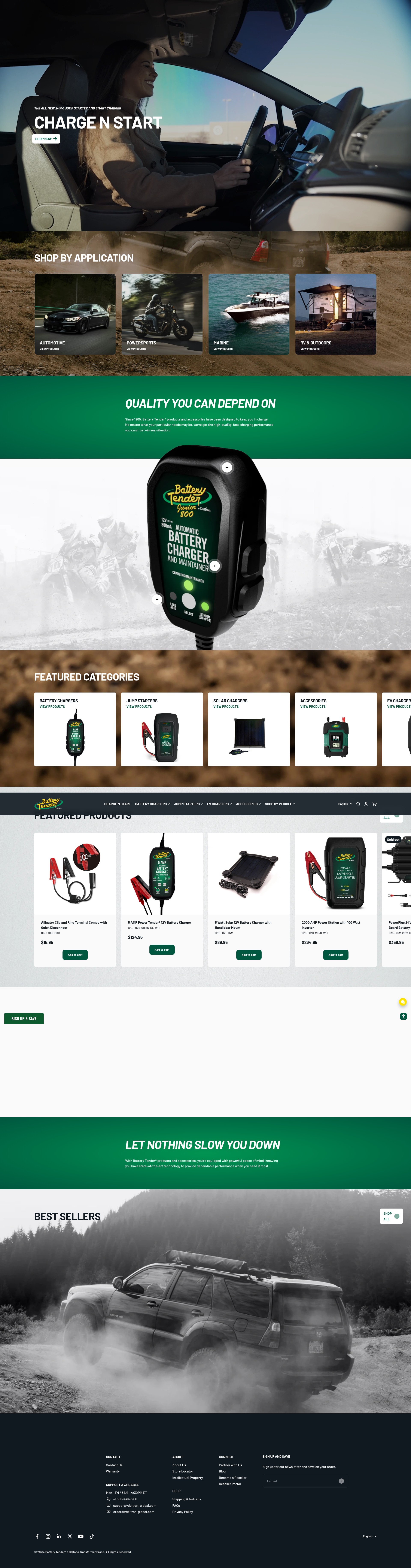 Screenshot of www.batterytender.com