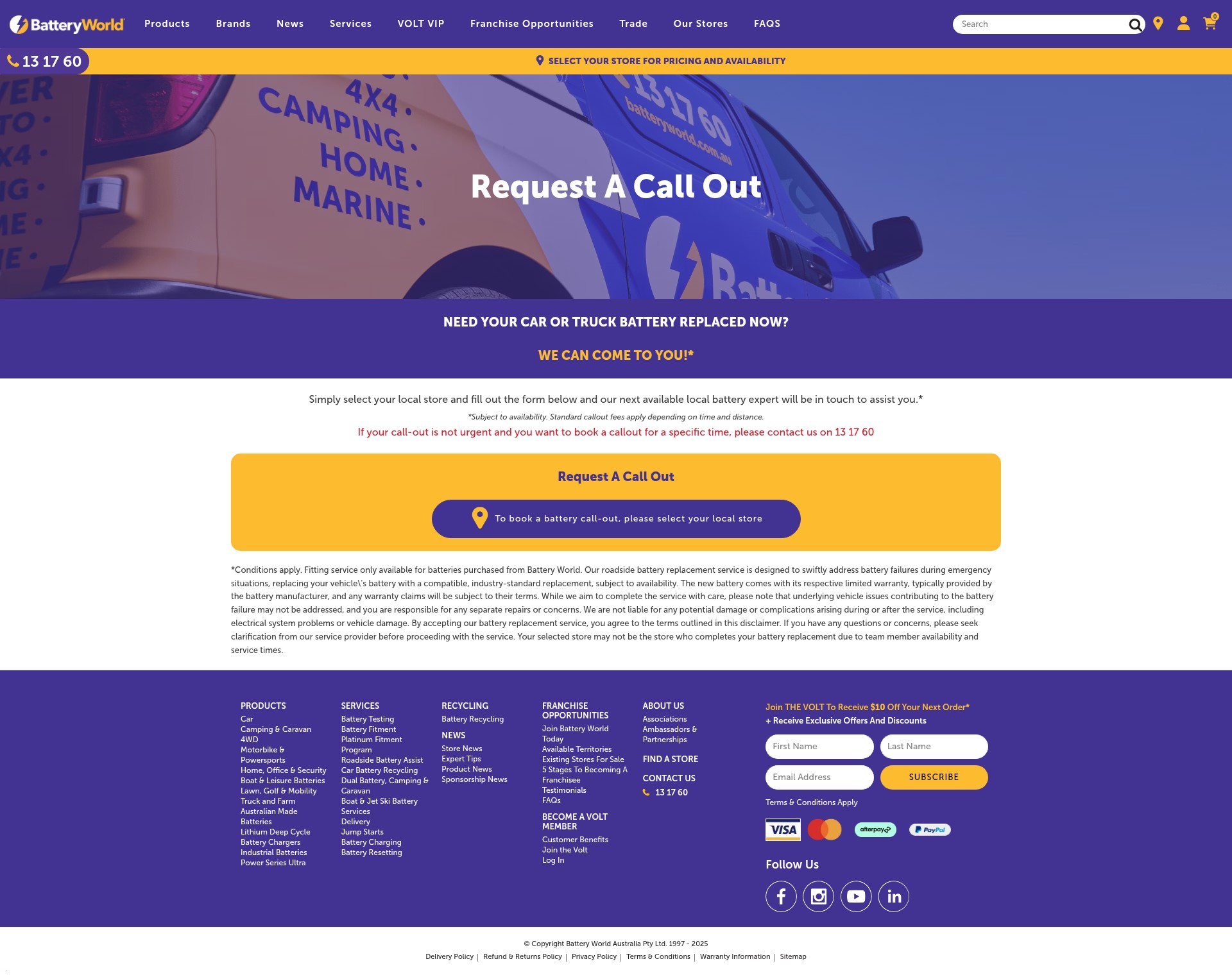Screenshot of www.batteryworld.com.au
