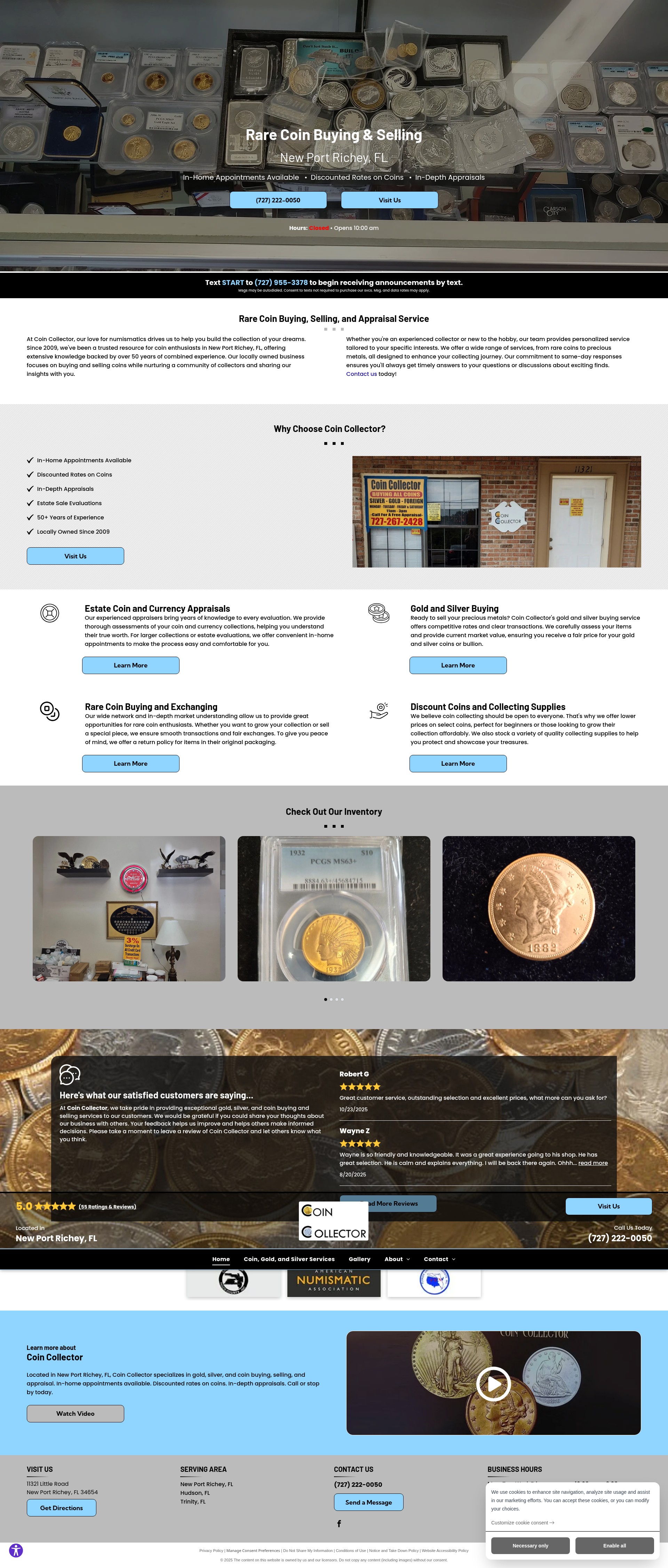 Screenshot of www.bayareacoincollector.com