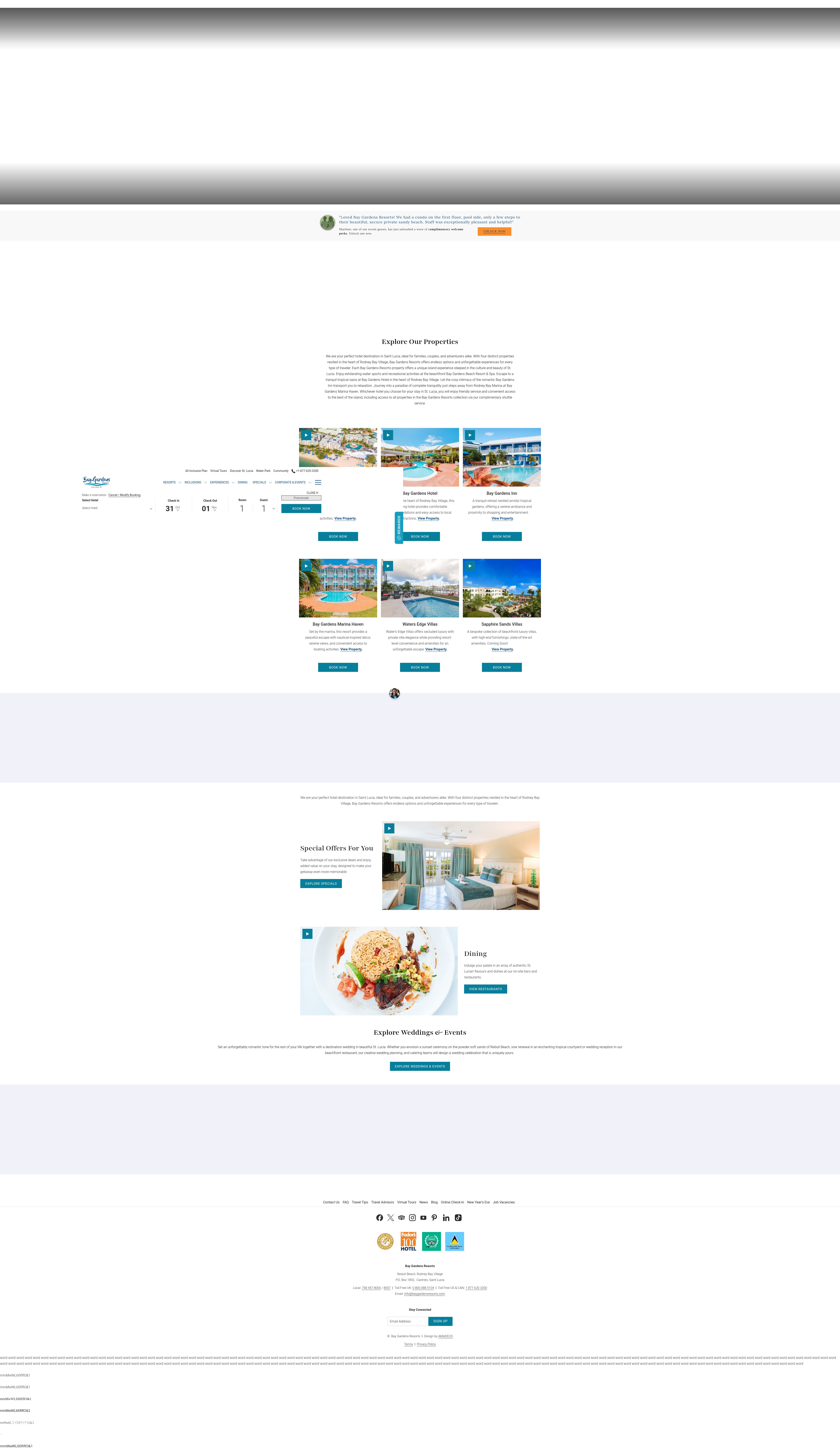 Screenshot of www.baygardensresorts.com