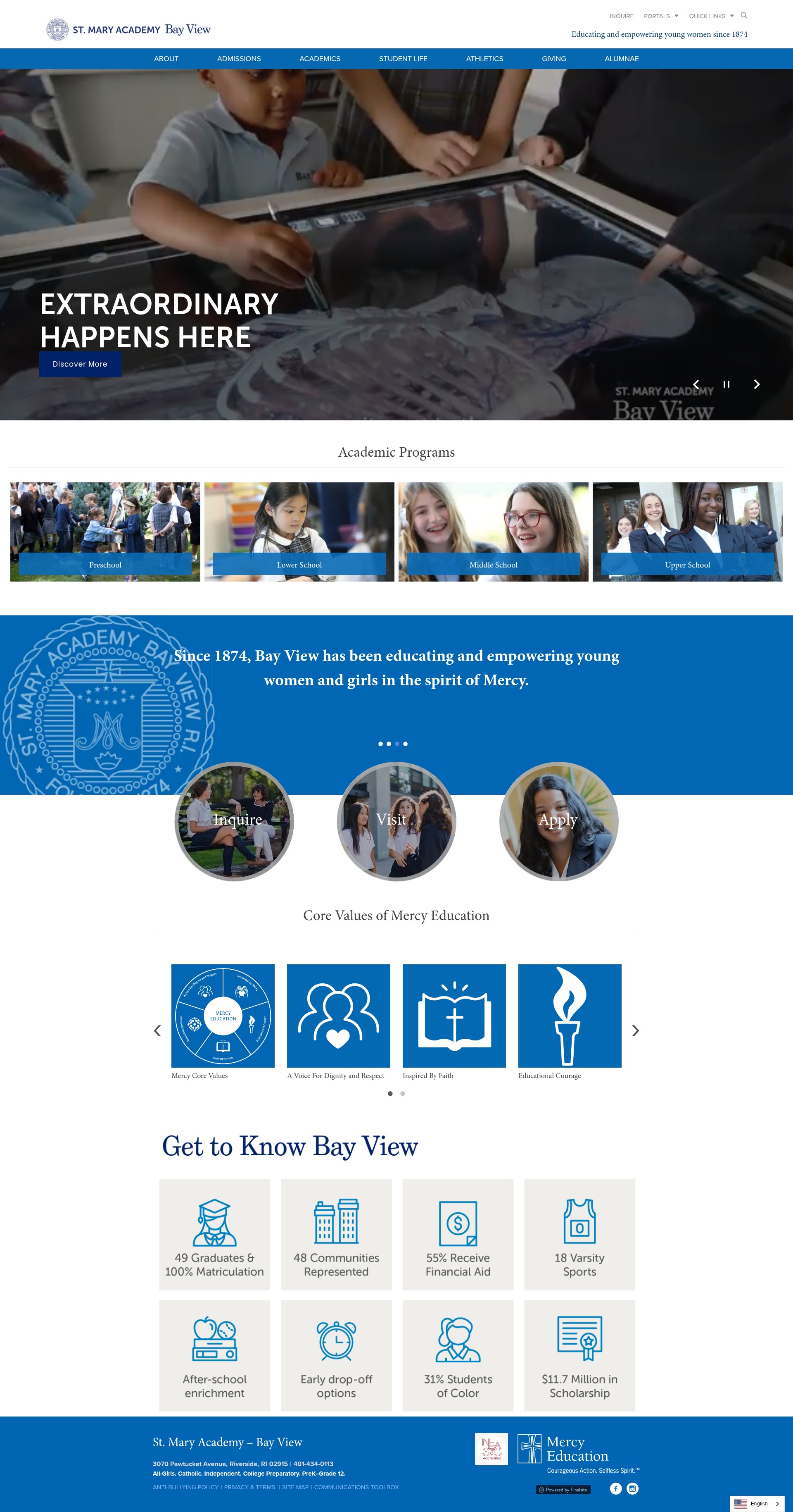 Screenshot of www.bayviewacademy.org
