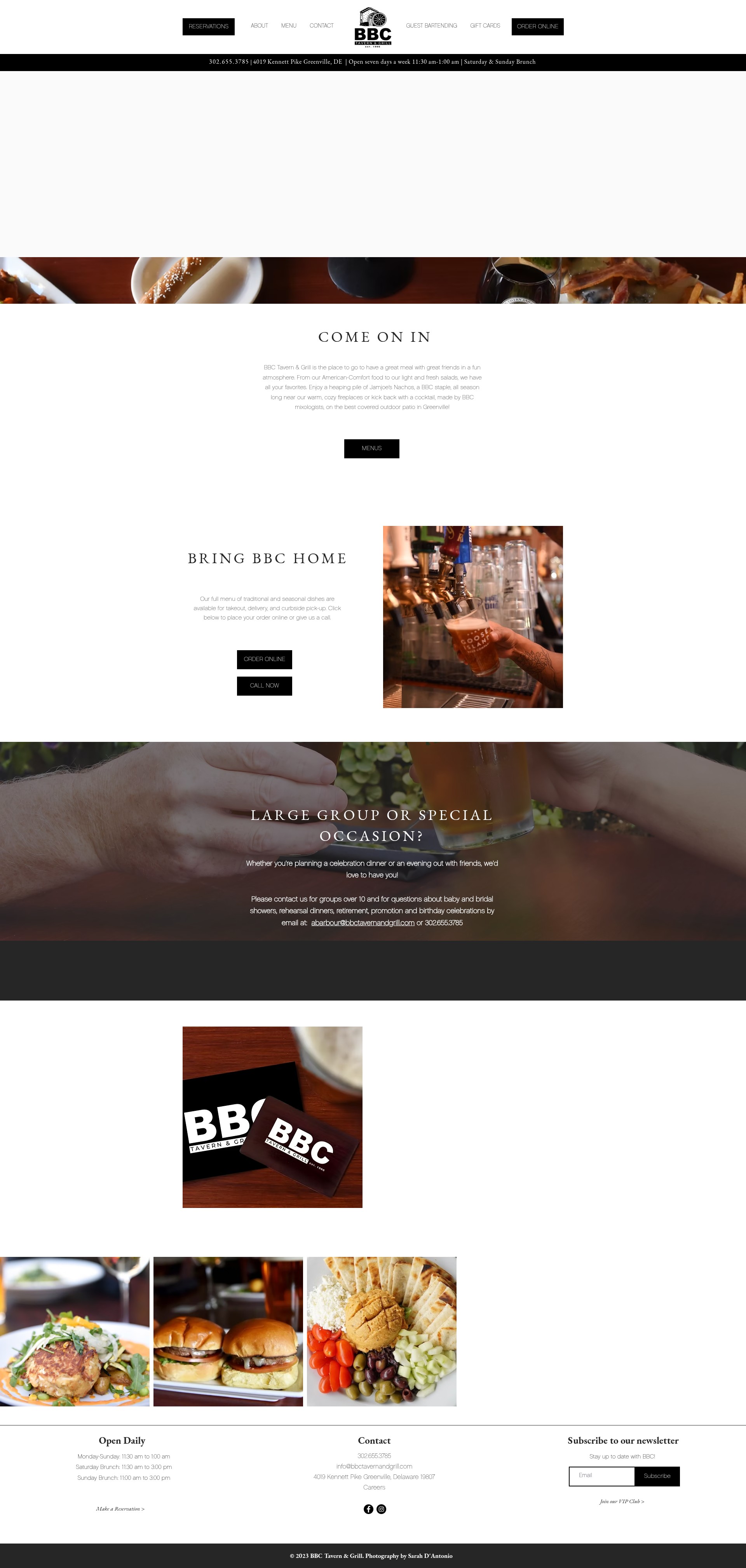 Screenshot of www.bbctavernandgrill.com