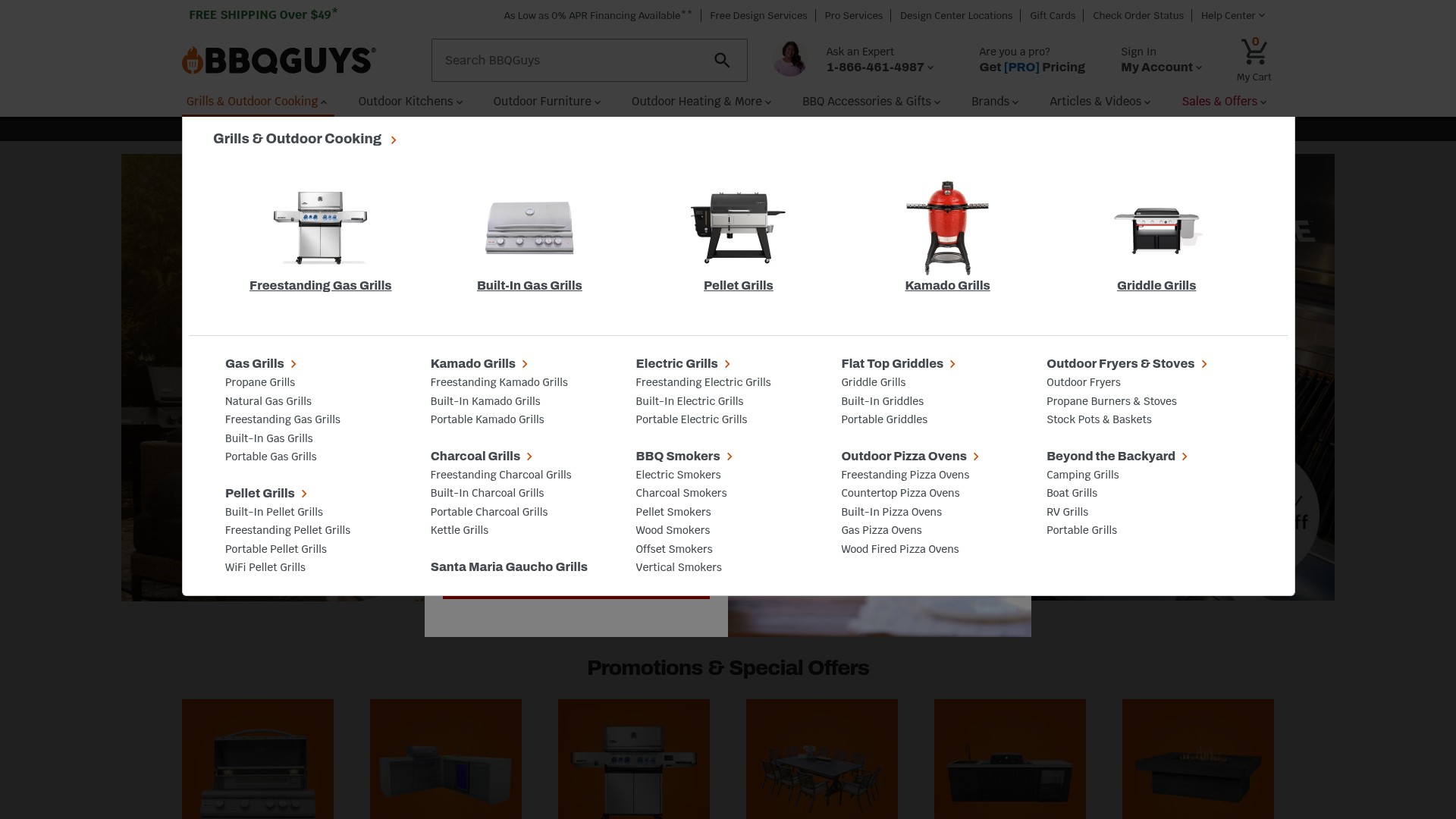 Screenshot of www.bbqguys.com