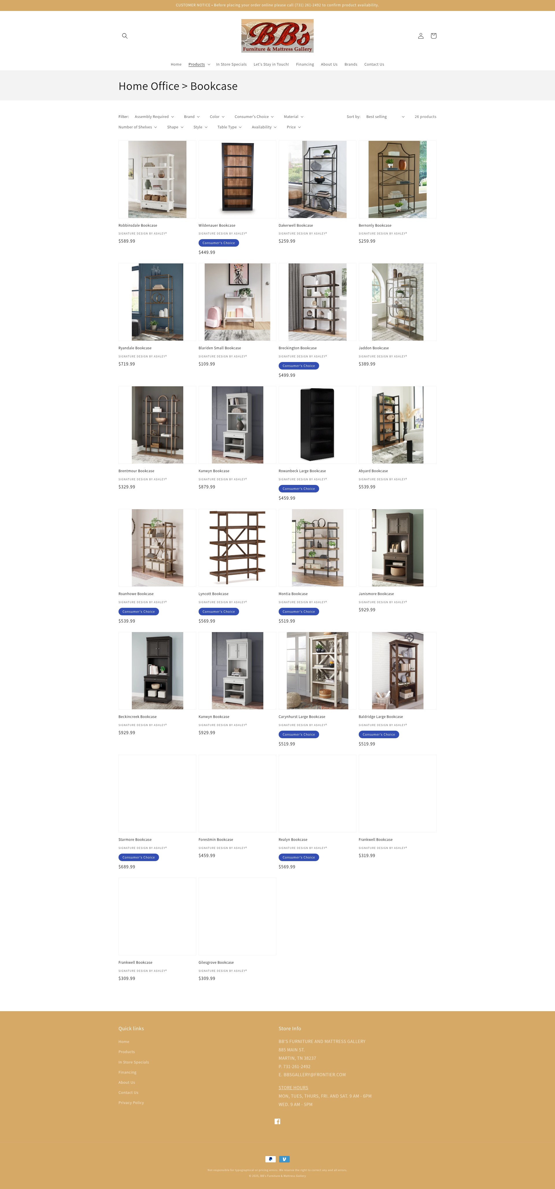Screenshot of www.bbsfurnitureandmattressgallery.com