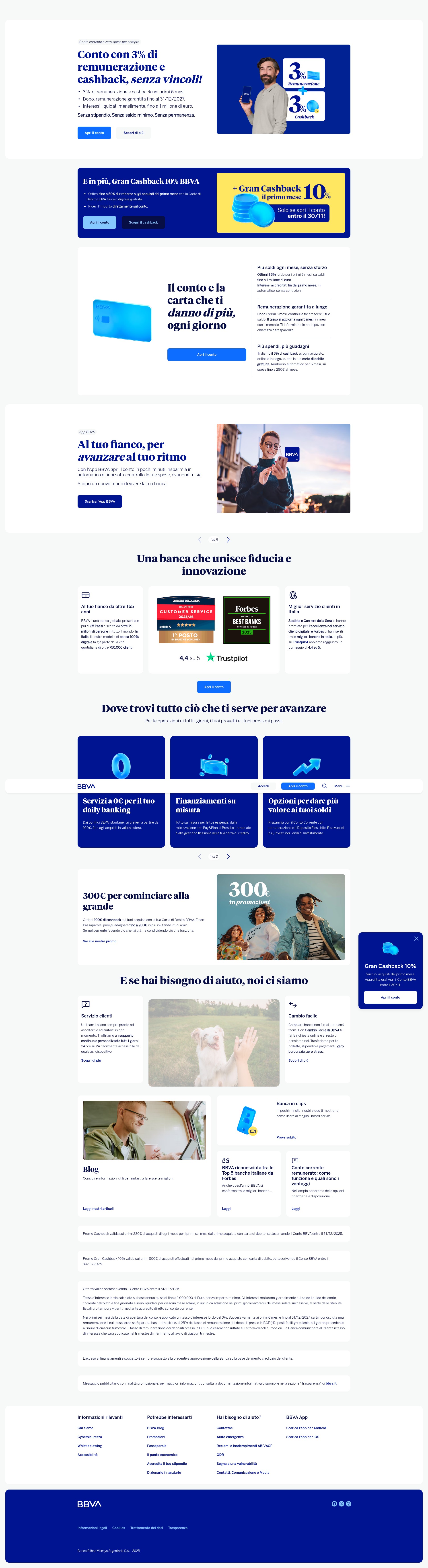 Screenshot of www.bbva.it