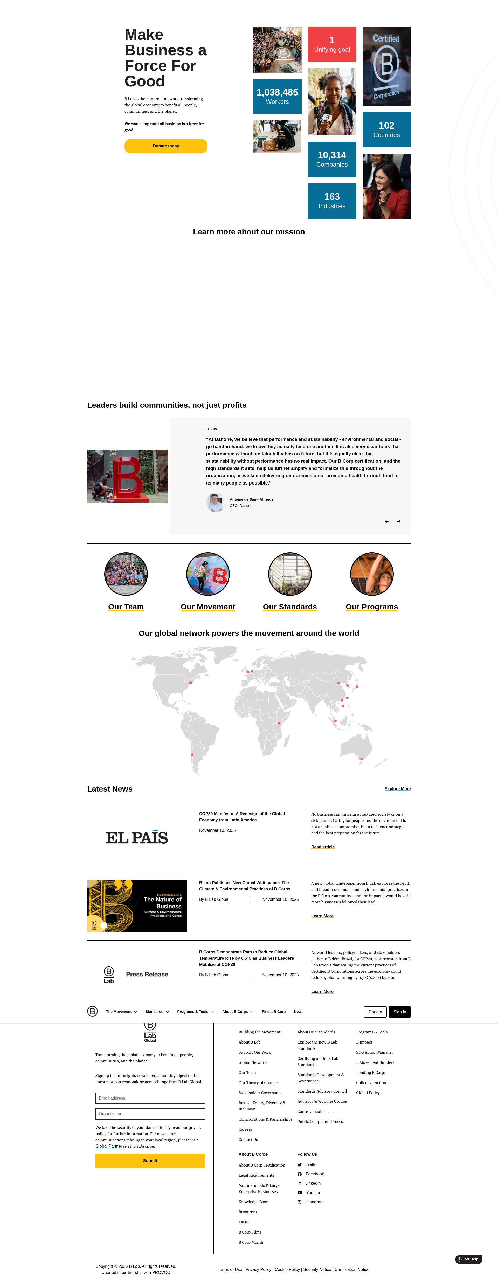 Screenshot of www.bcorporation.net