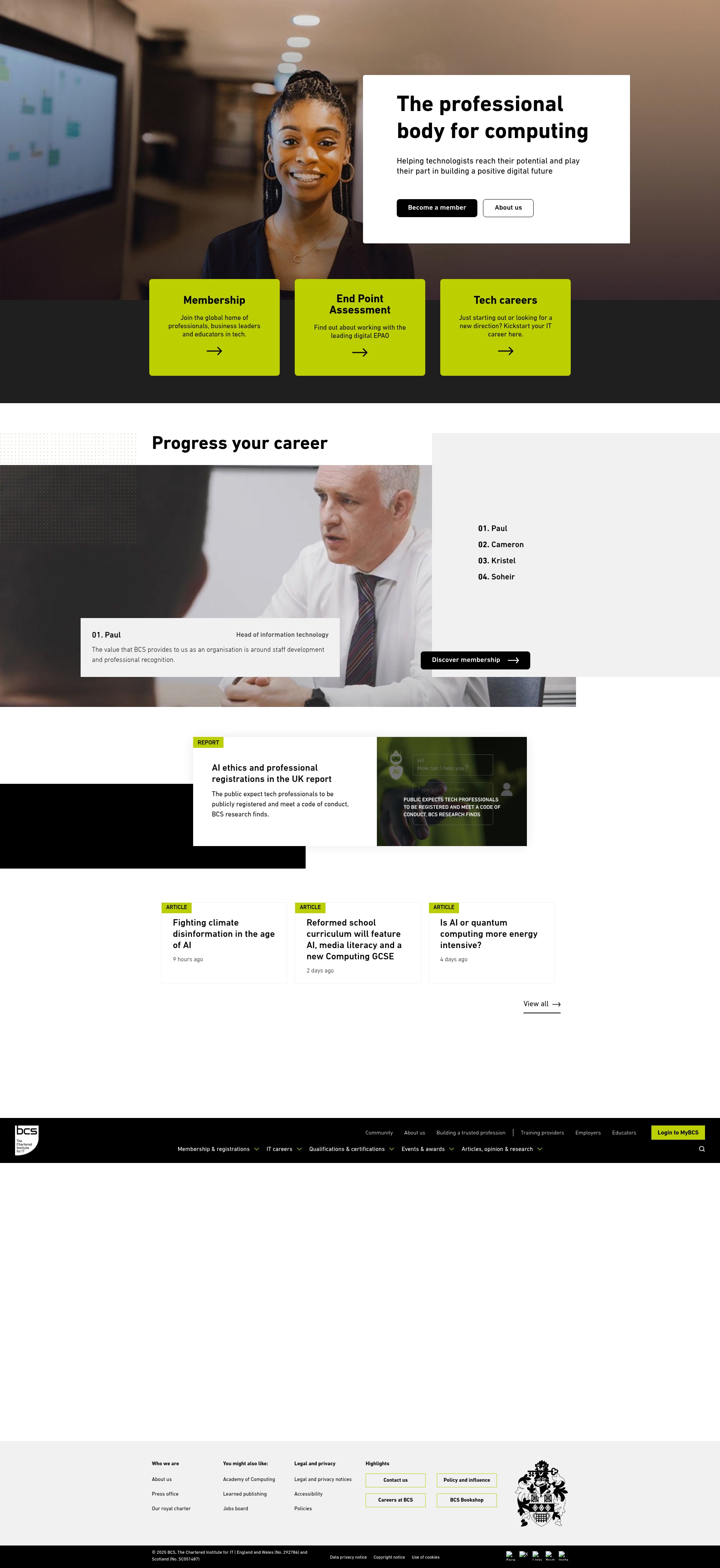 Screenshot of www.bcs.org
