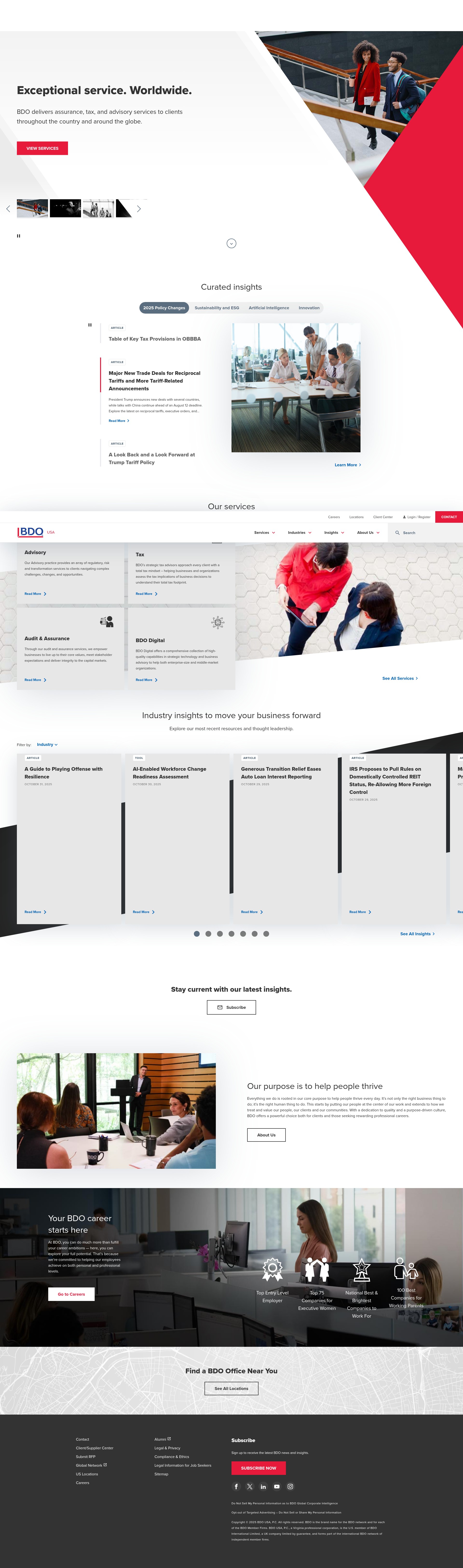 Screenshot of www.bdo.com