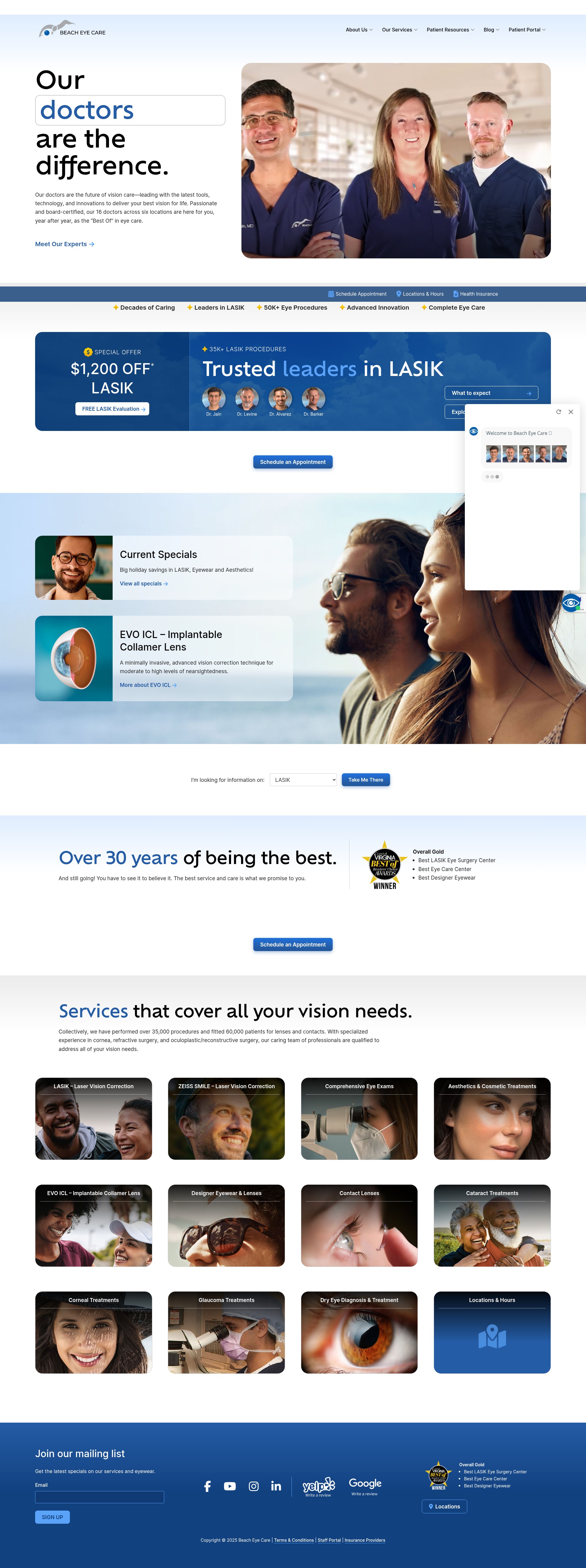 Screenshot of www.beacheyecare.com
