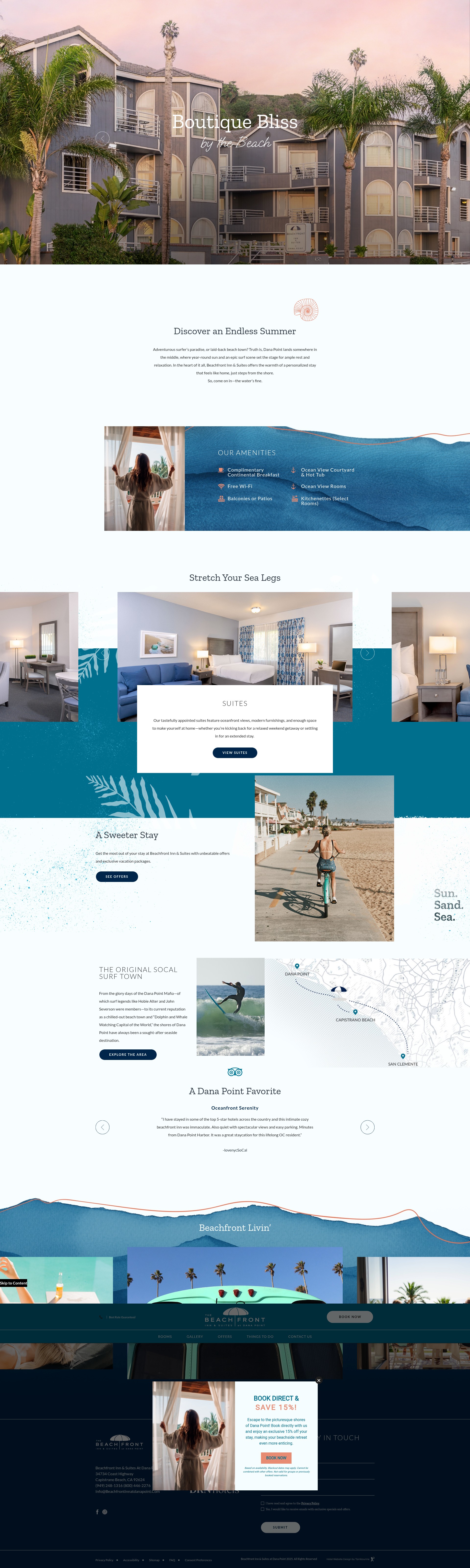 Screenshot of www.beachfrontinnatdanapoint.com