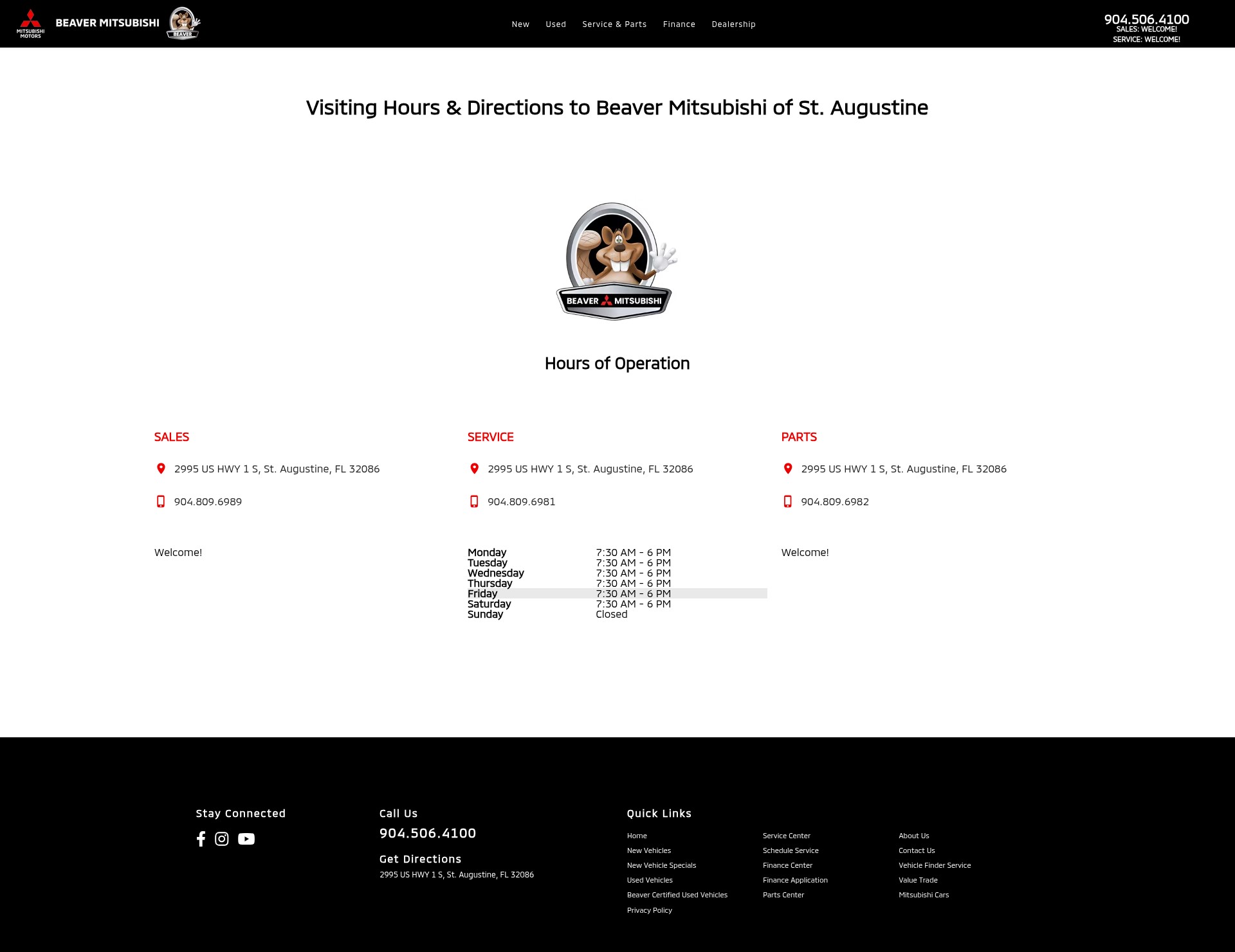 Screenshot of www.beavermitsubishi.com