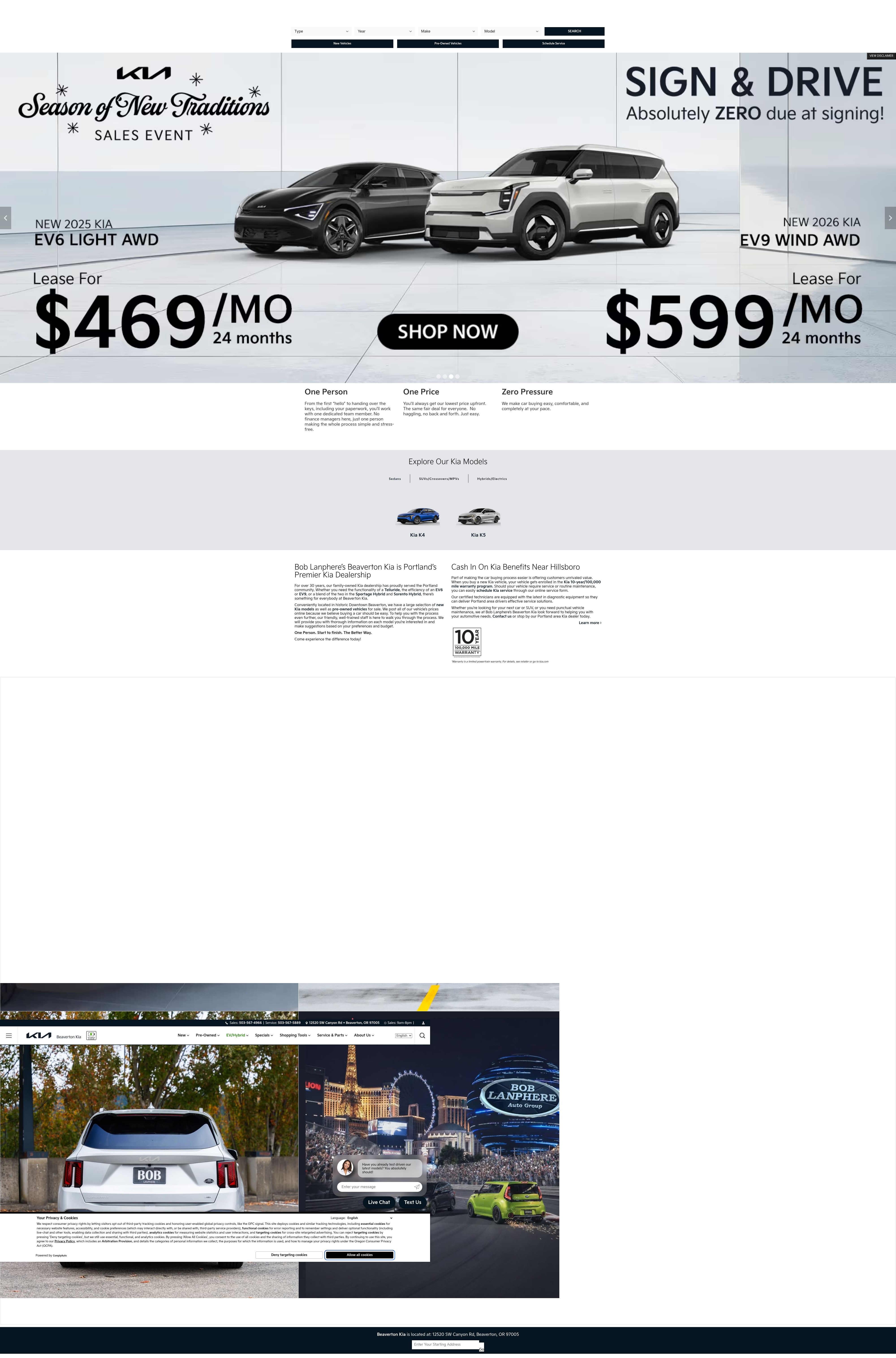 Screenshot of www.beavertonkia.com