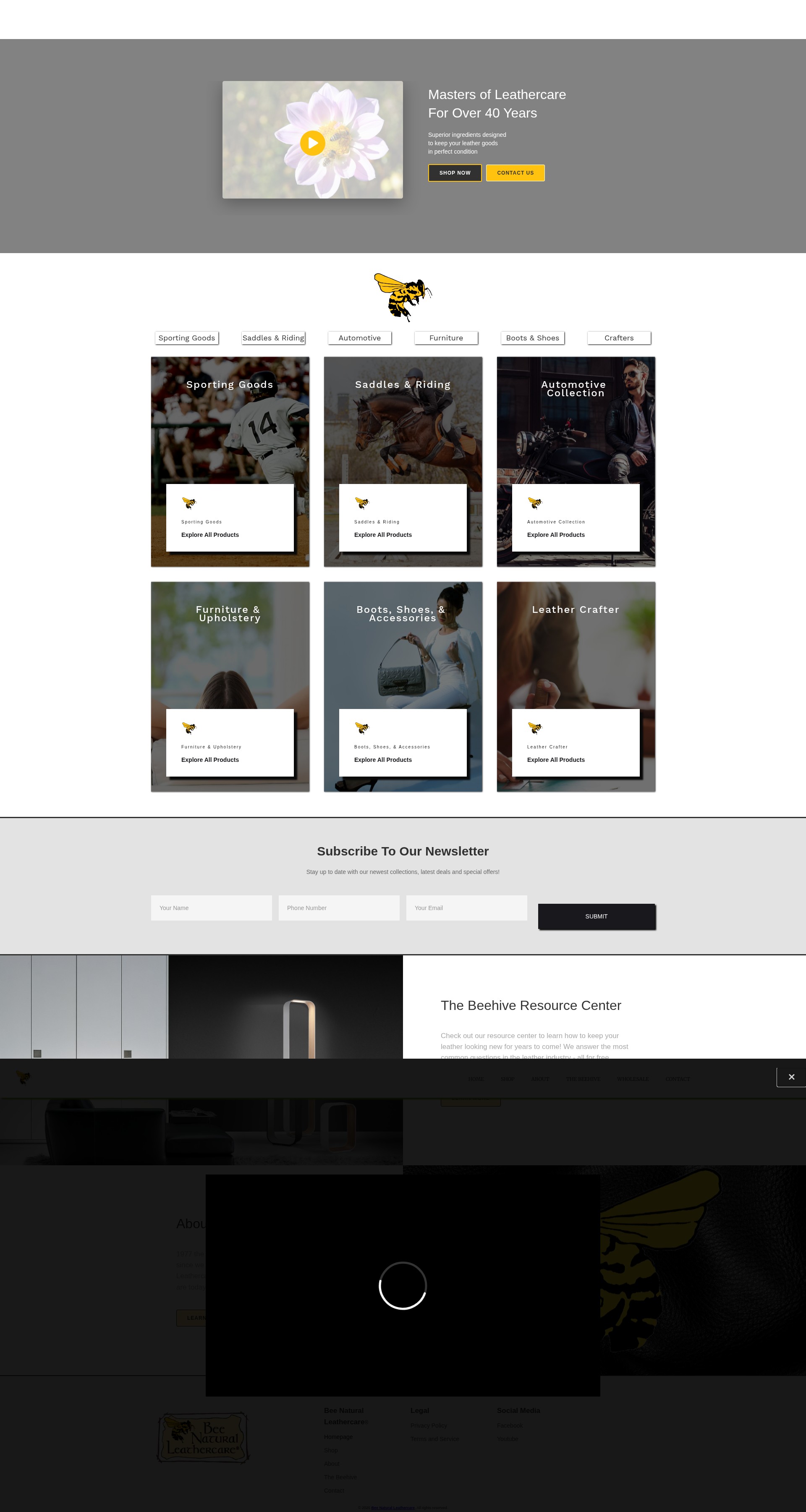 Screenshot of www.beenaturalleathercare.com