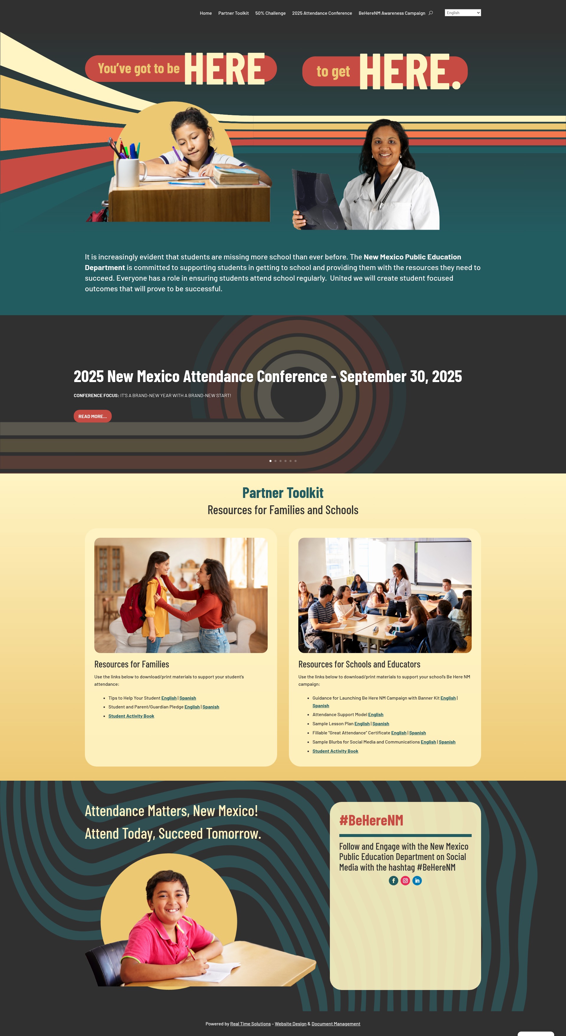 Screenshot of www.beherenm.org