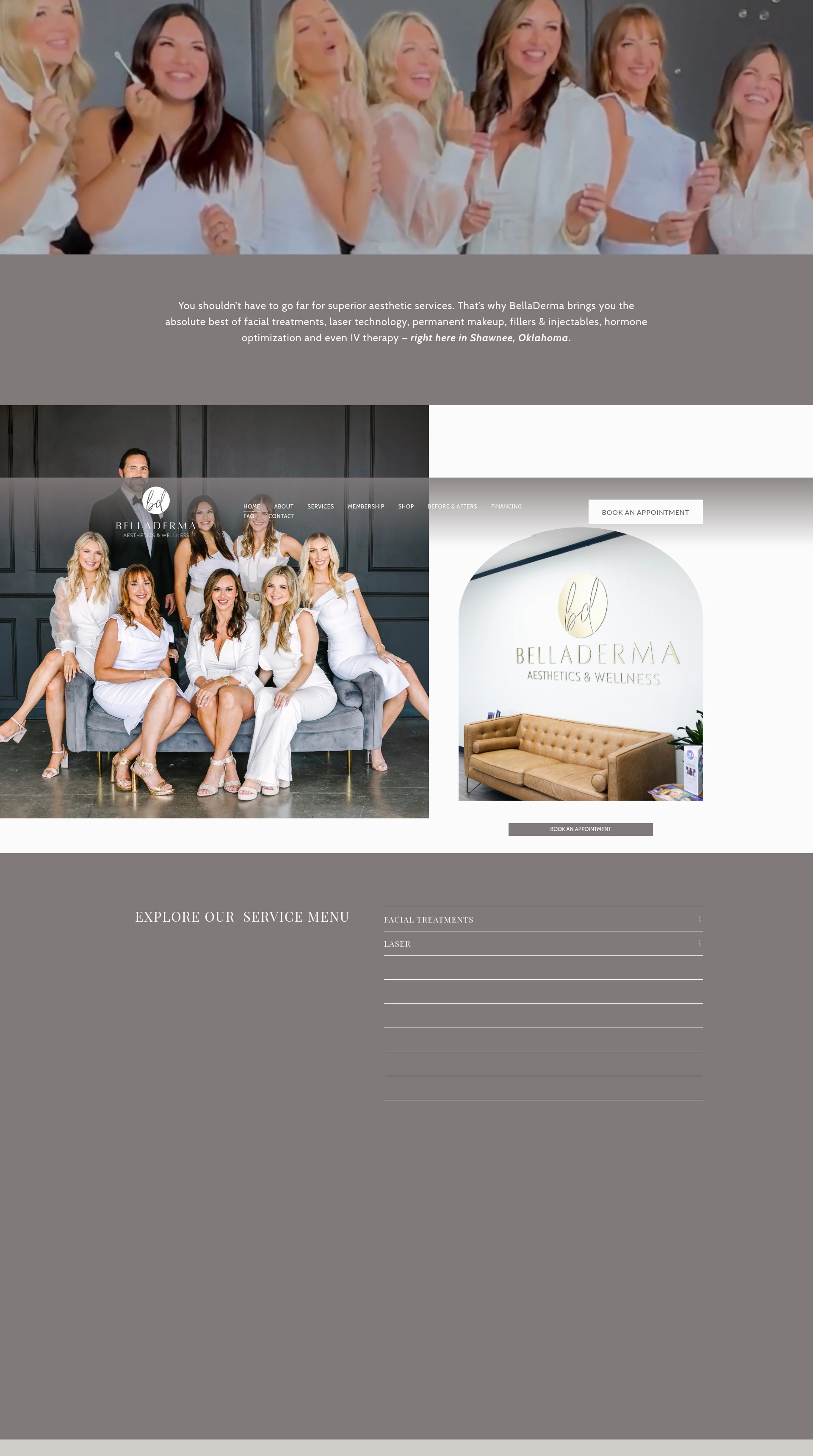 Screenshot of www.belladermaok.com