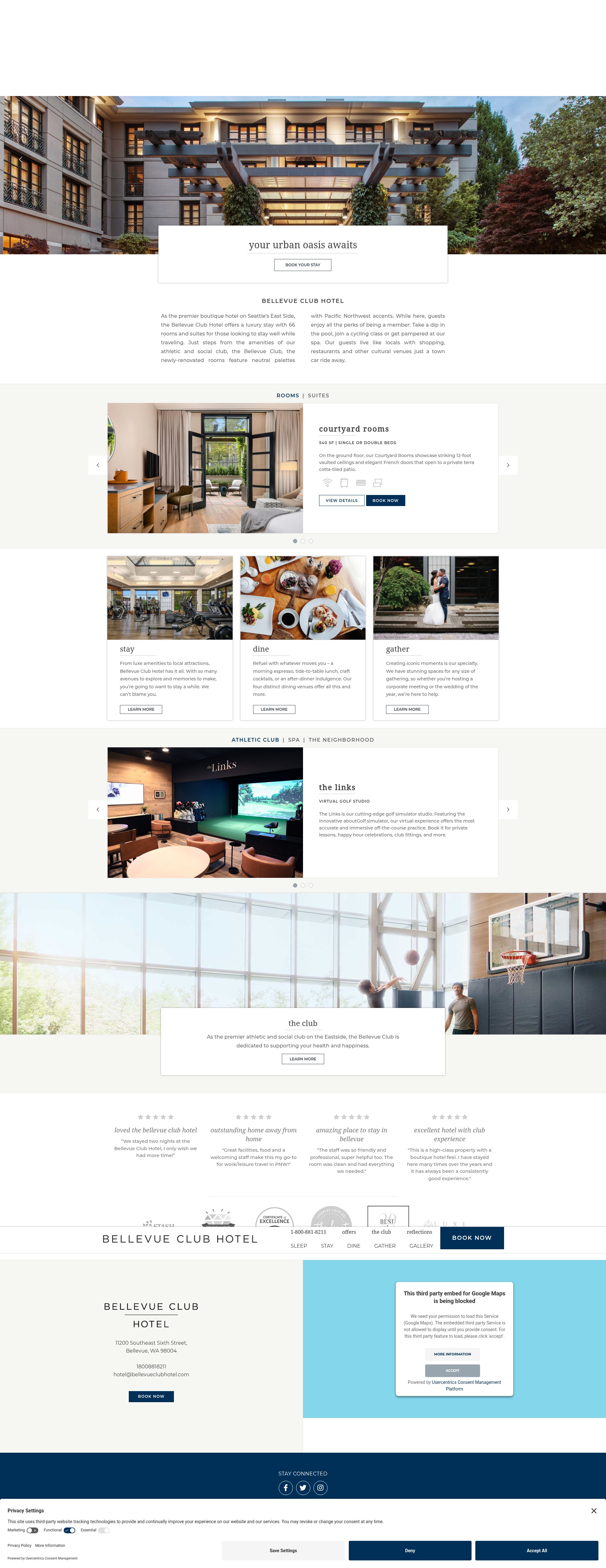 Screenshot of www.bellevueclubhotel.com