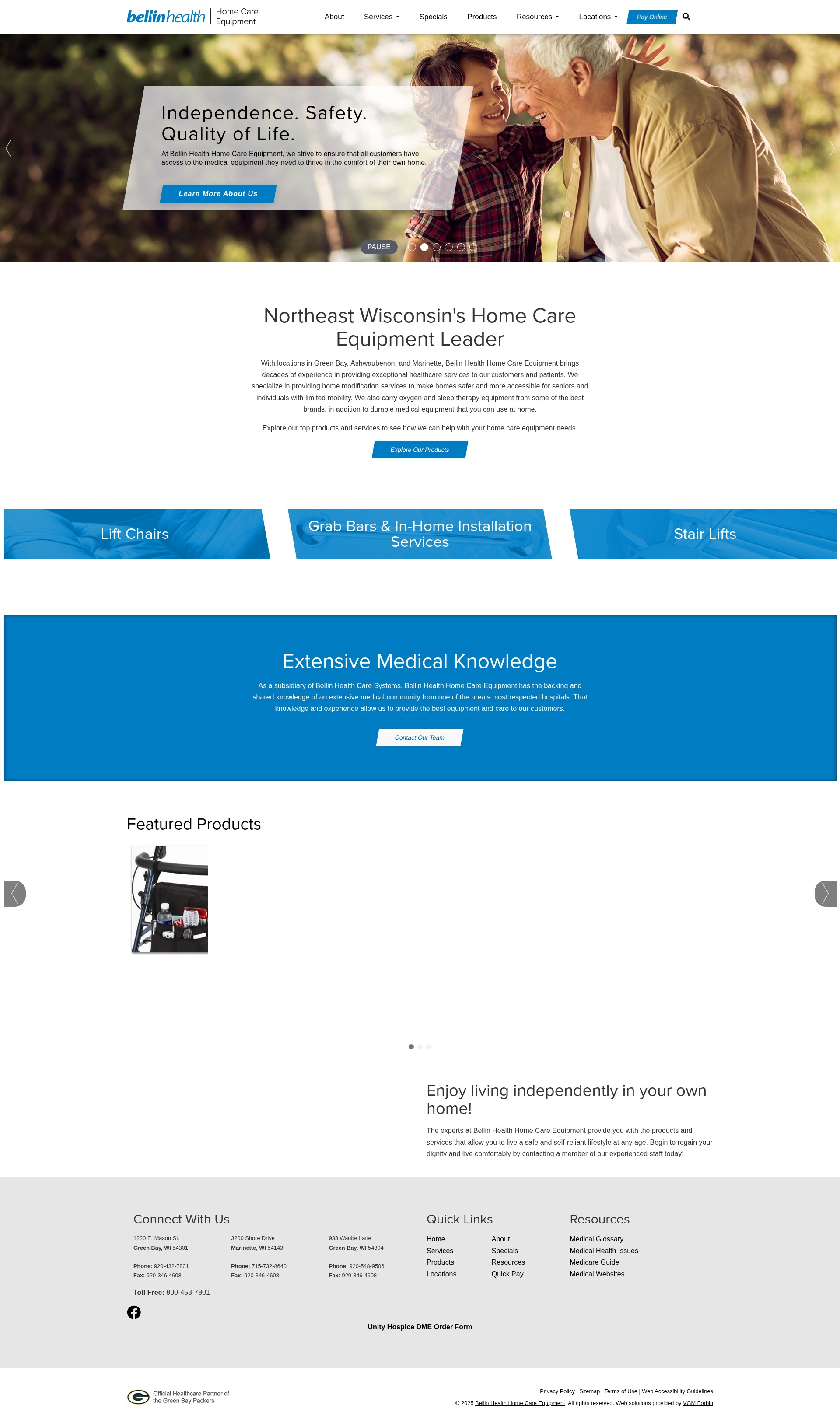 Screenshot of www.bellinequipment.org