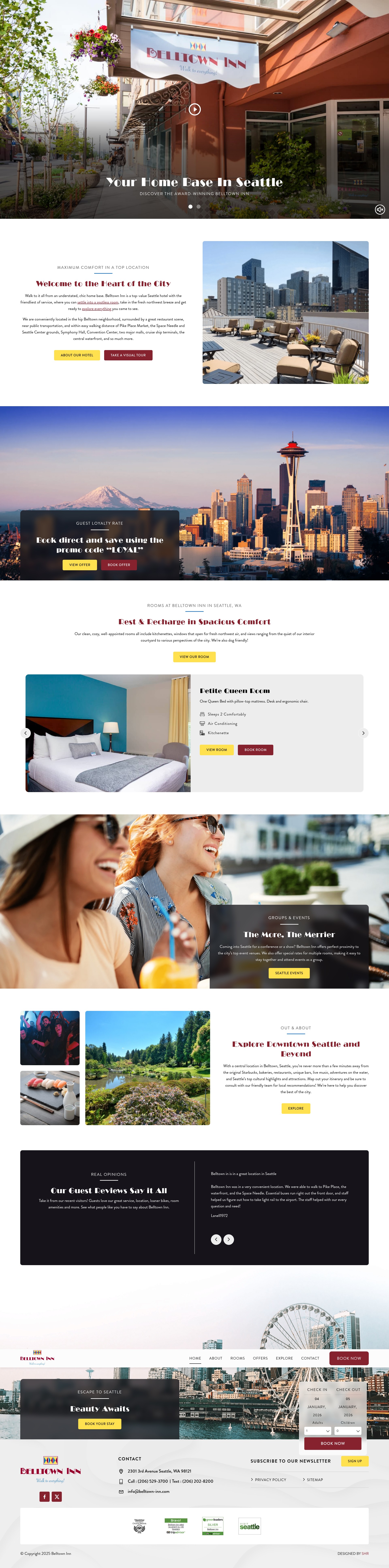 Screenshot of www.belltown-inn.com