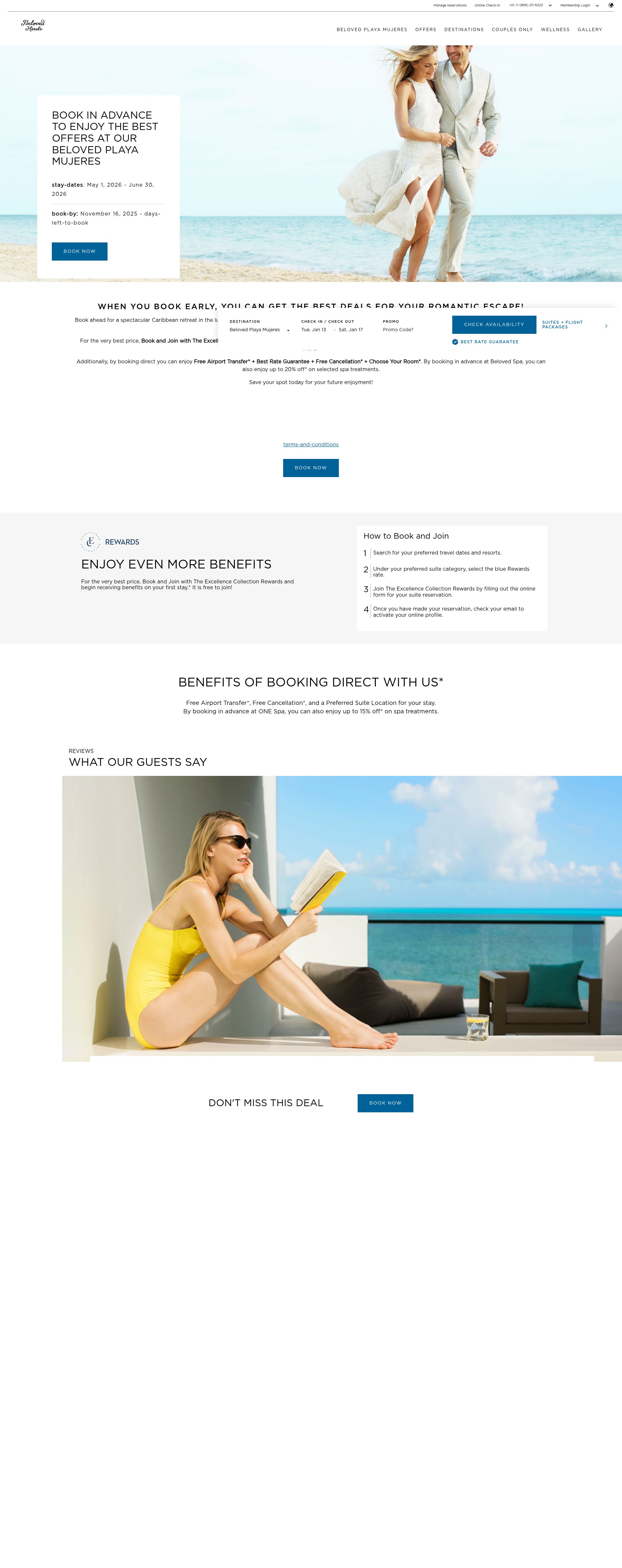 Screenshot of www.belovedhotels.com