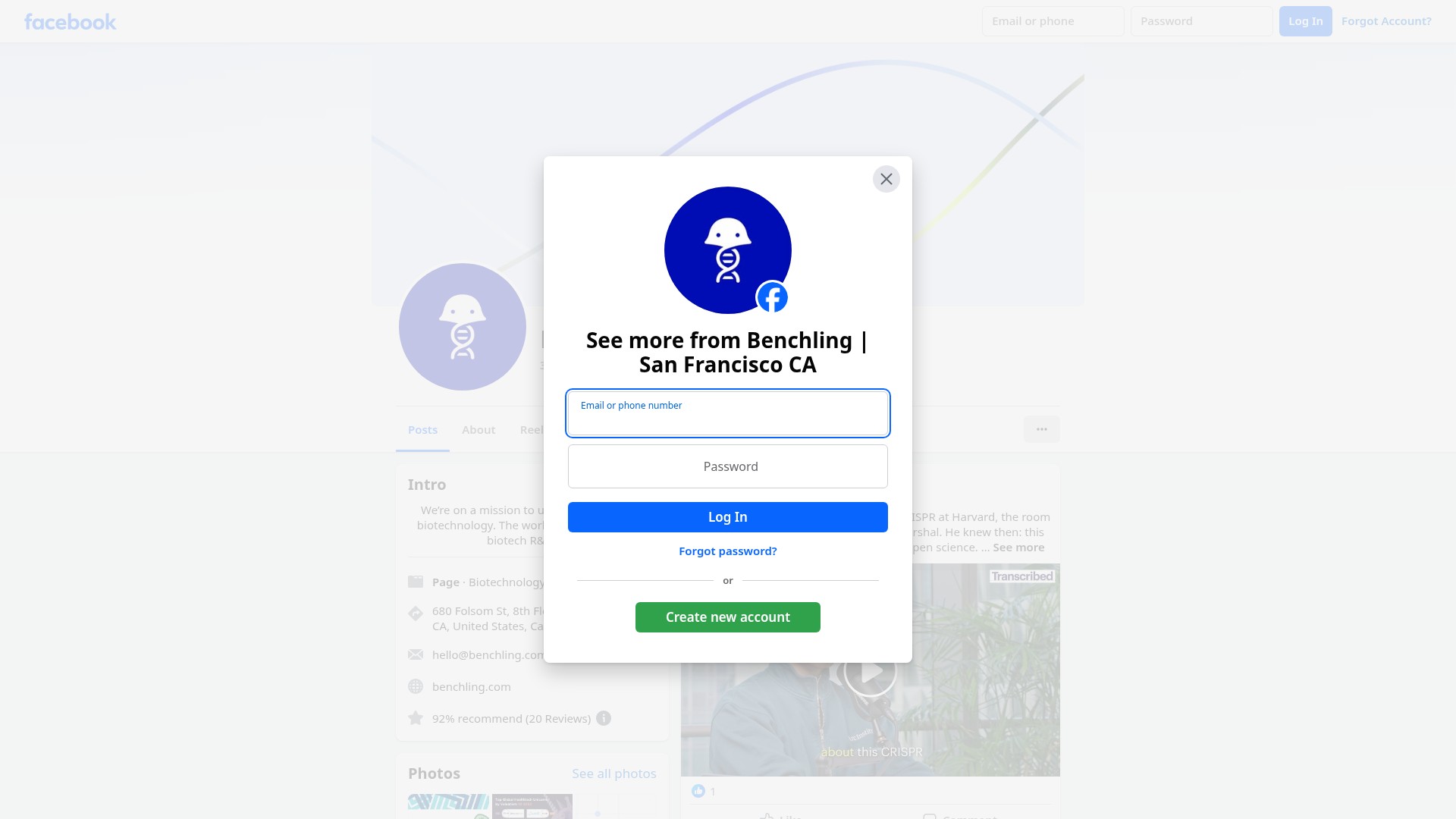 Screenshot of www.benchling.com