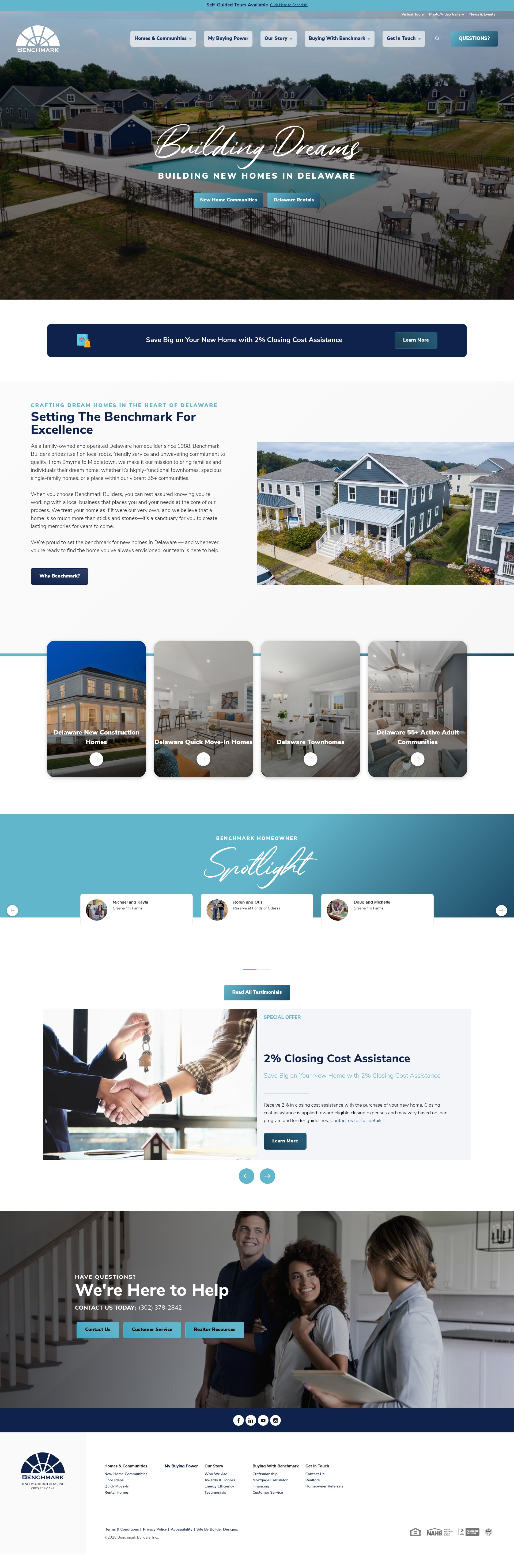Screenshot of www.benchmarkbuilders.com