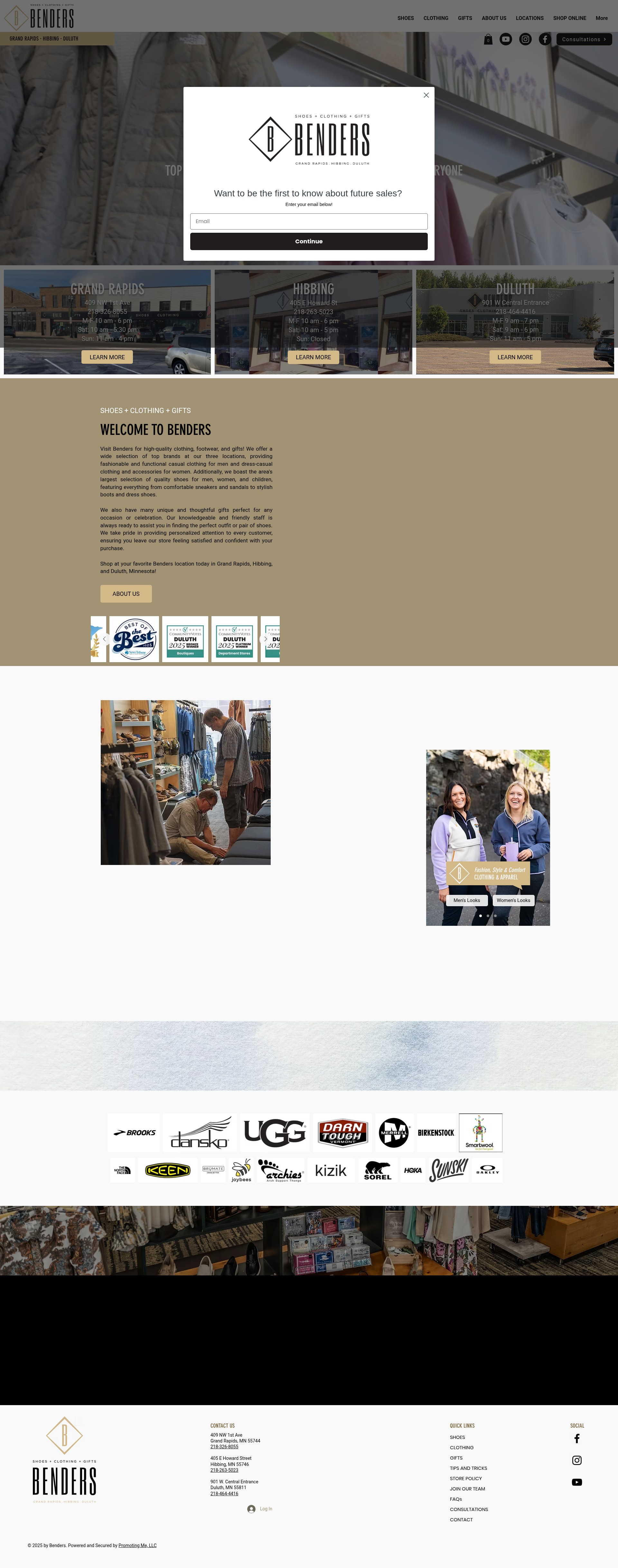 Screenshot of www.bendersshoes.com