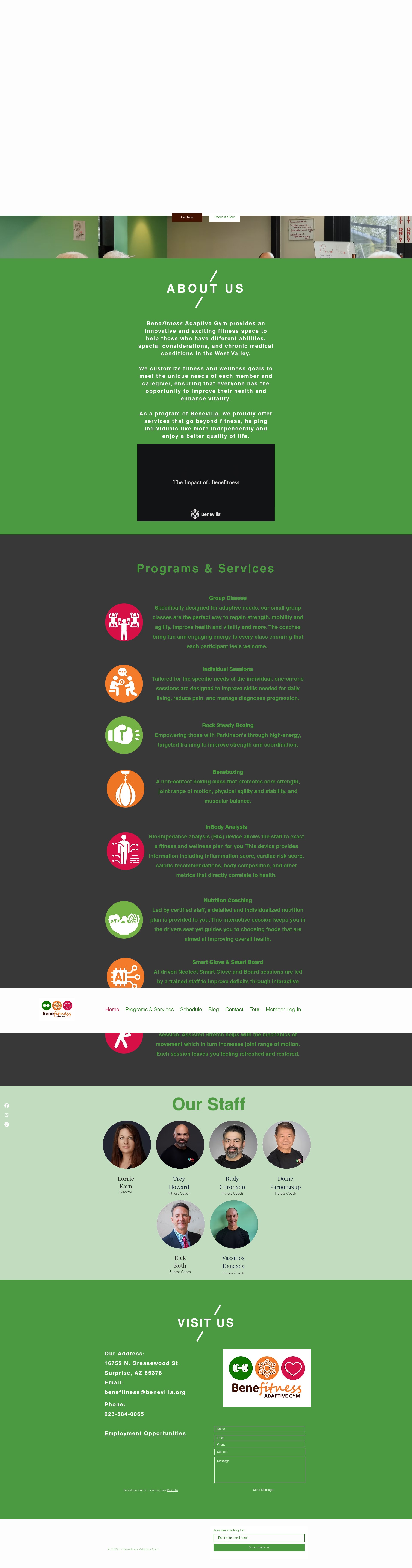 Screenshot of www.benefitnessgym.org