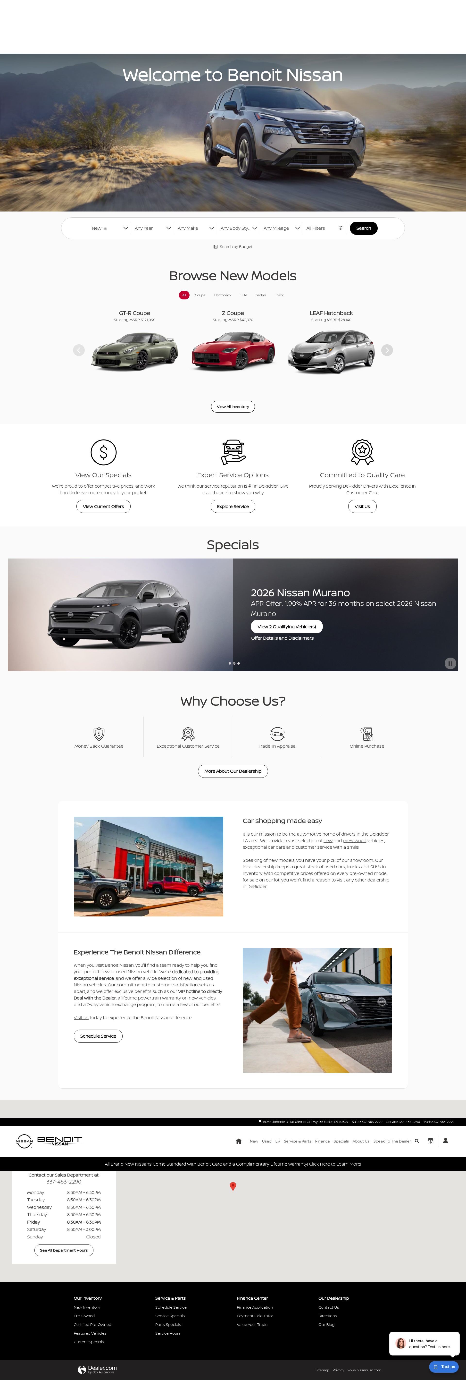 Screenshot of www.benoitnissan.com