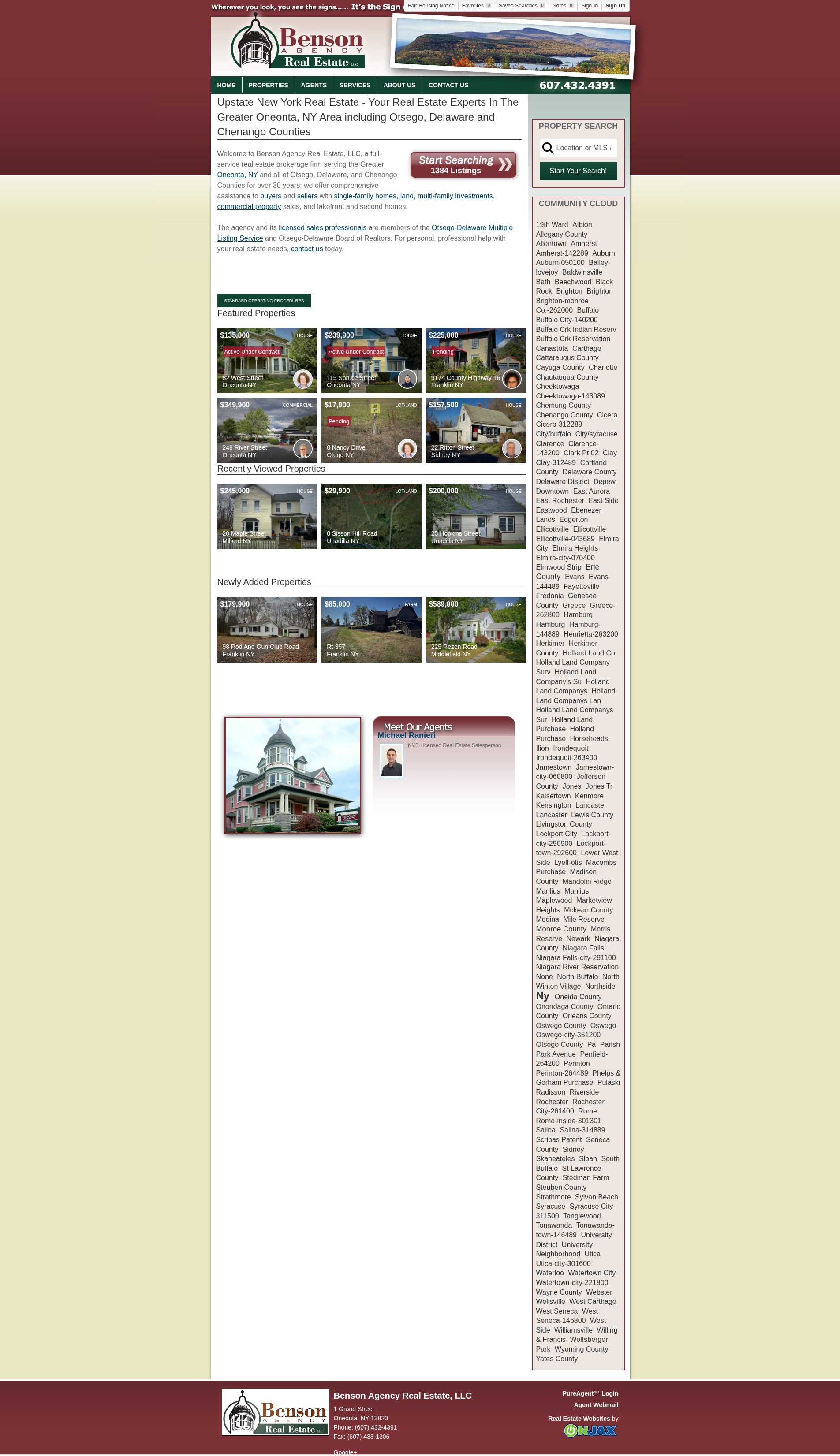 Screenshot of www.bensonre.com