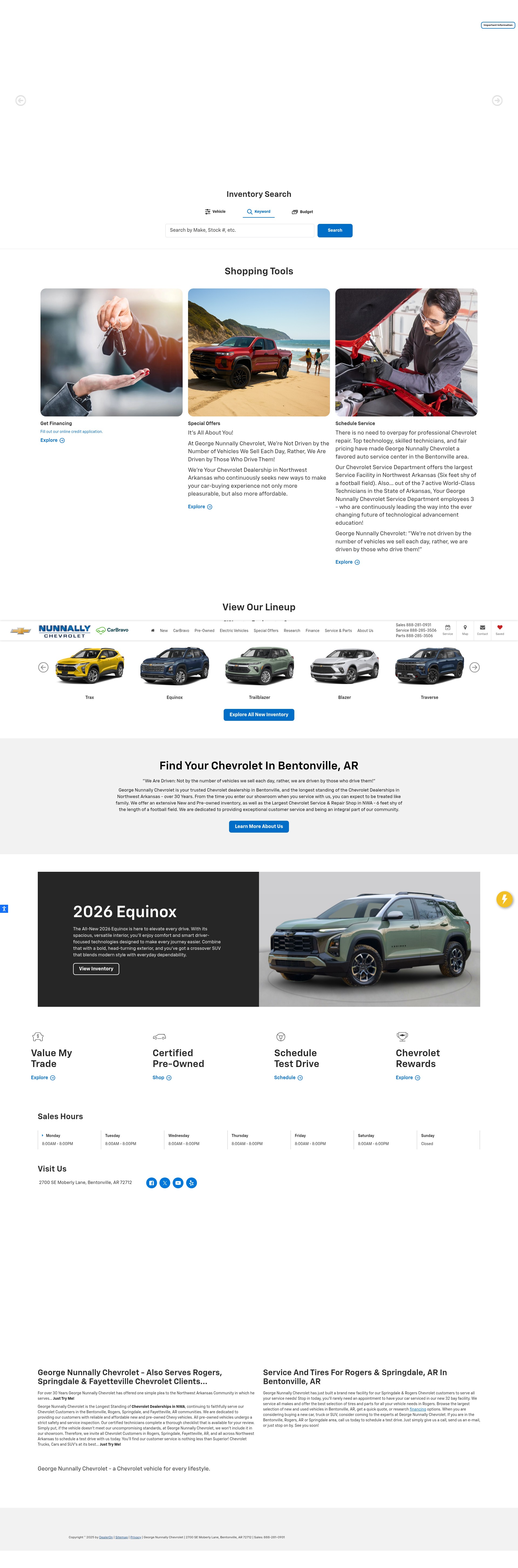 Screenshot of www.bentonvillechevrolet.com