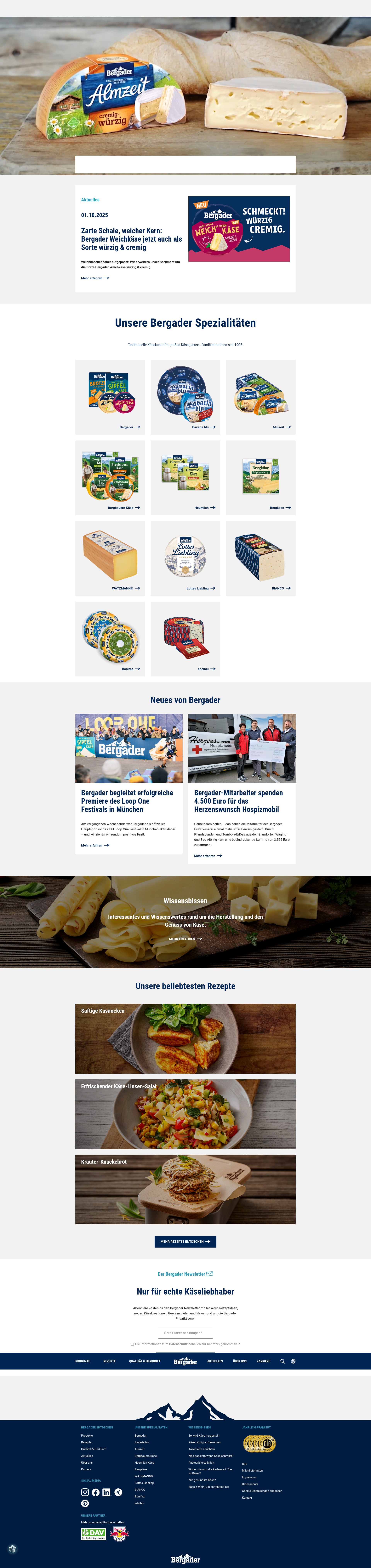 Screenshot of www.bergader.de