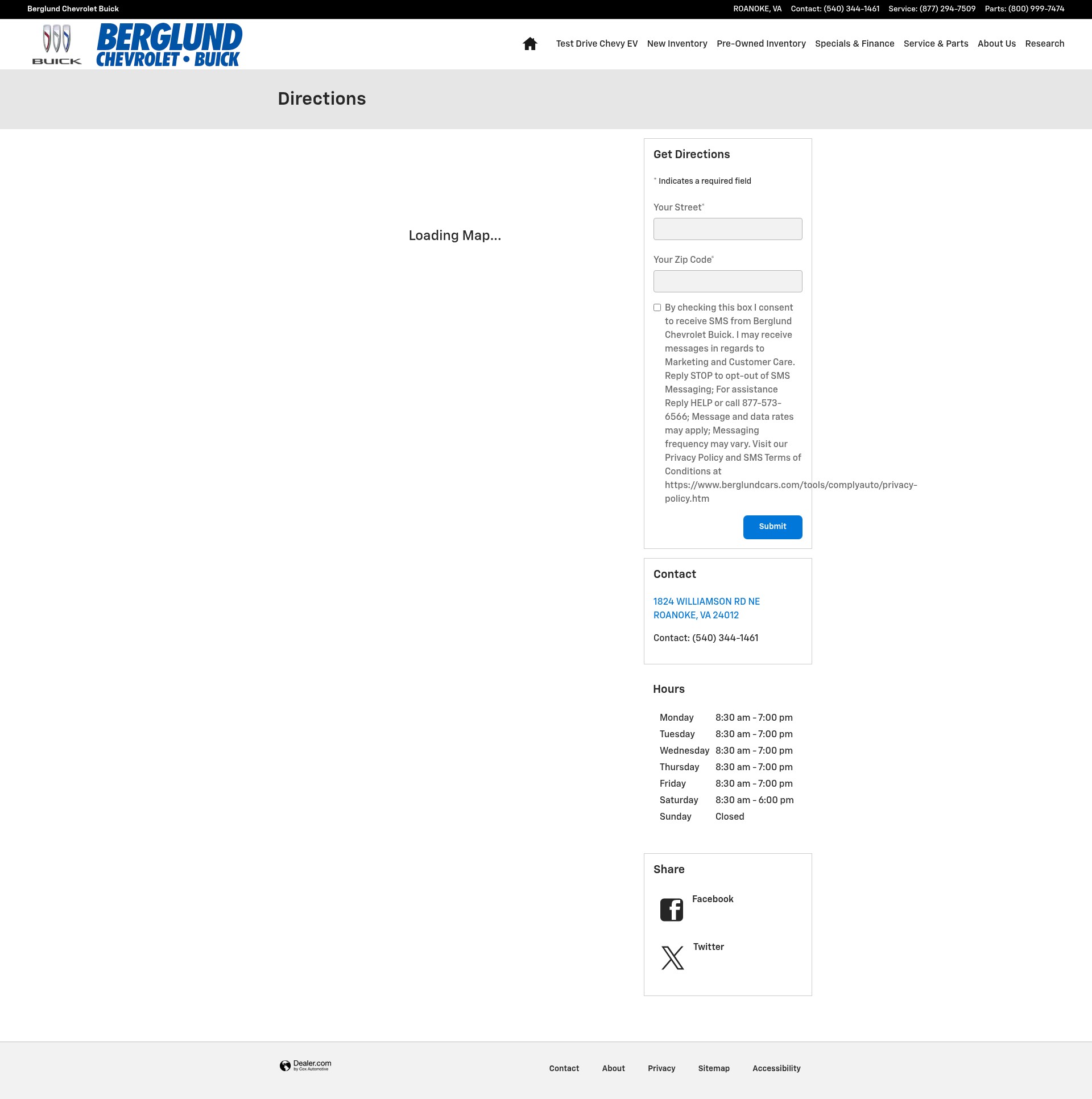 Screenshot of www.berglundchevroletbuick.com
