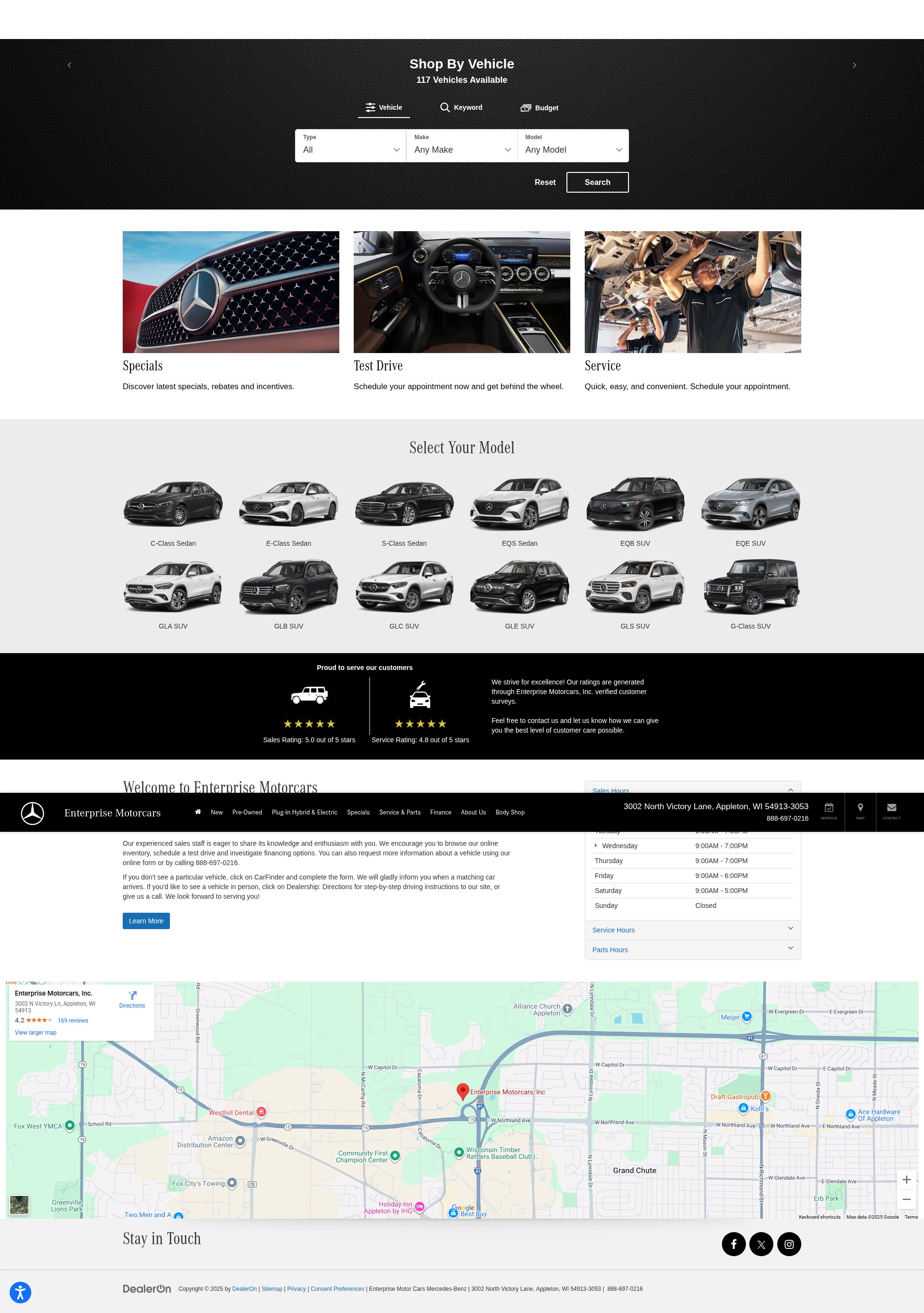 Screenshot of www.bergstrommercedesbenz.com
