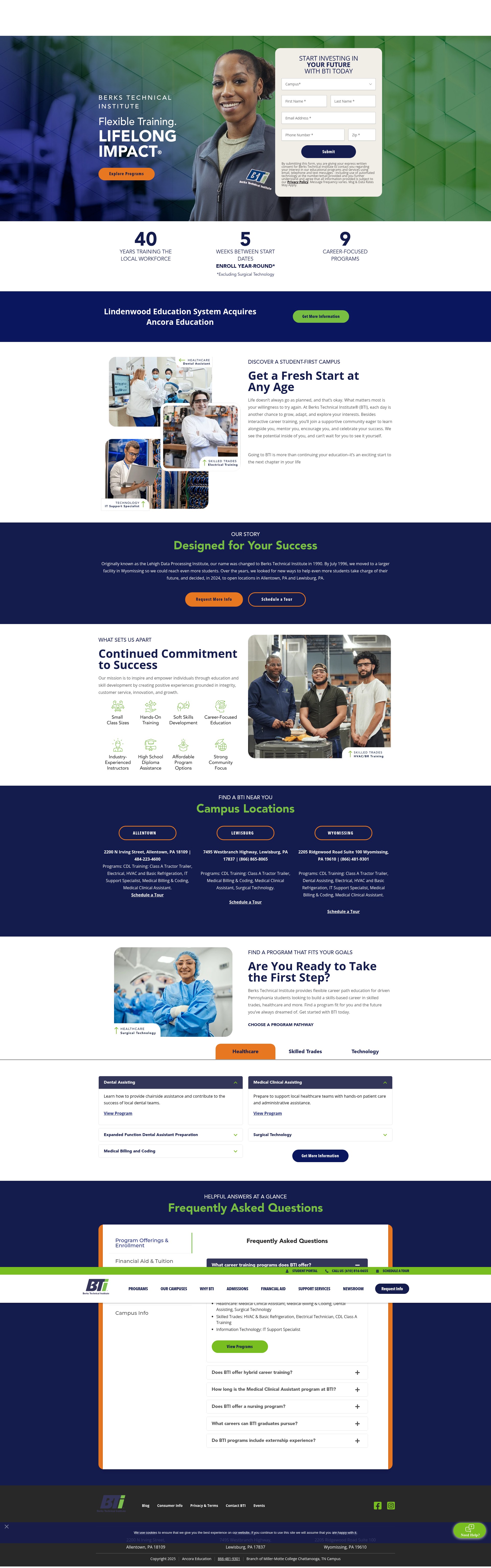Screenshot of www.berks.edu