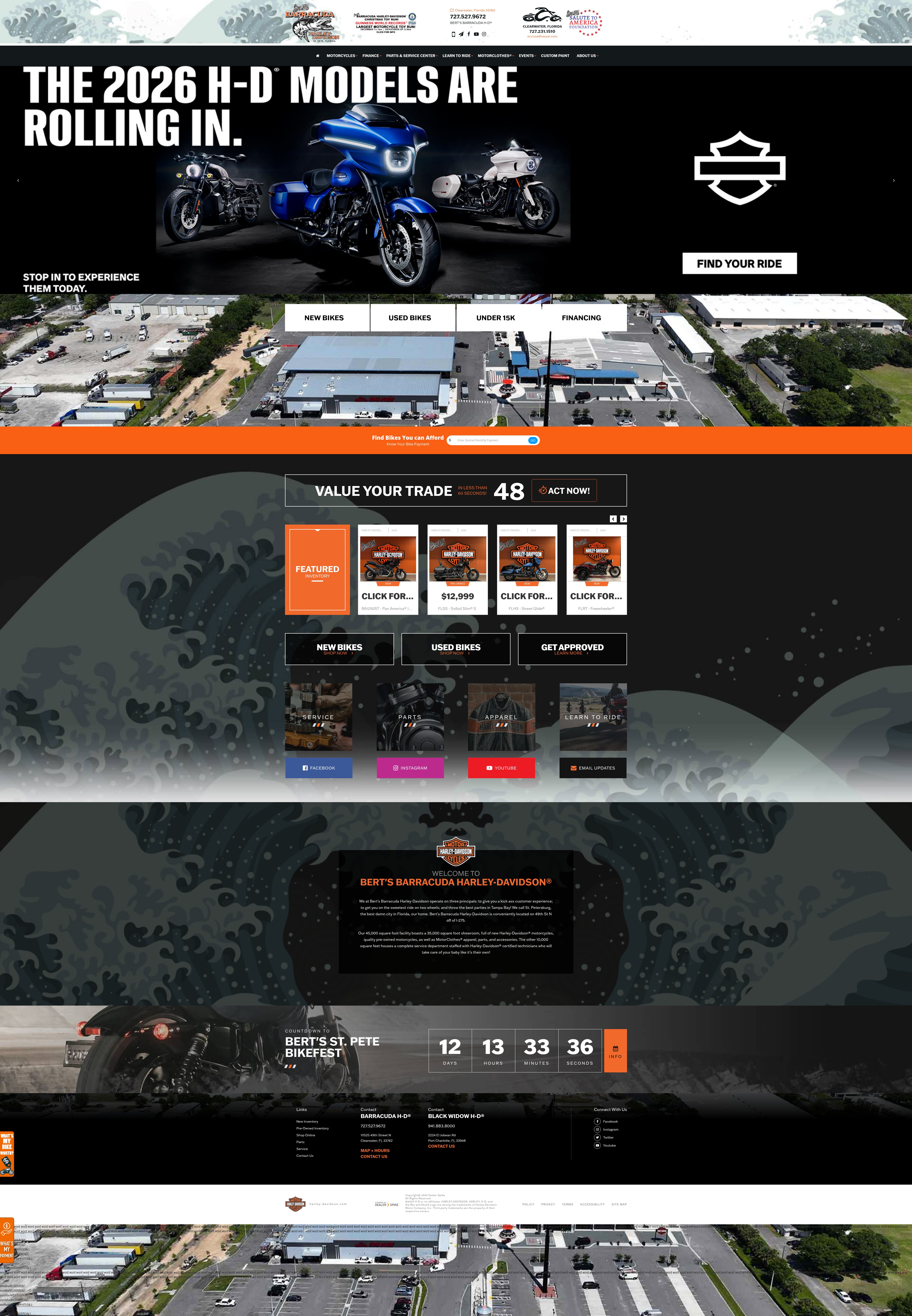 Screenshot of www.bertsbarracuda.com