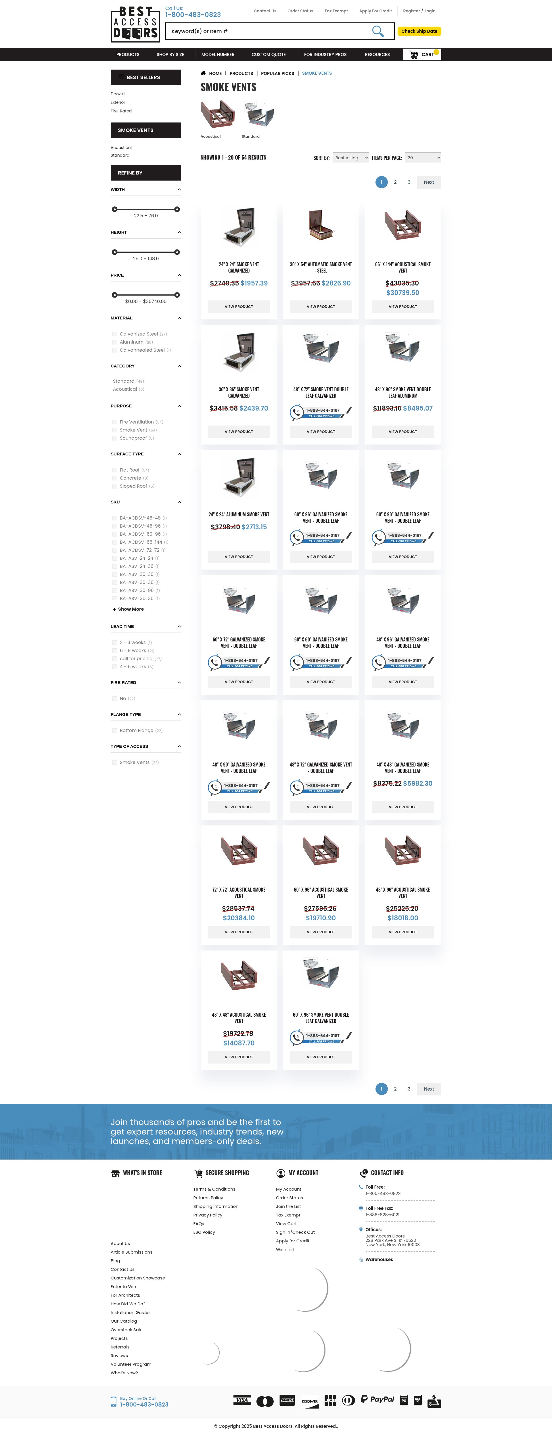 Screenshot of www.bestaccessdoors.com