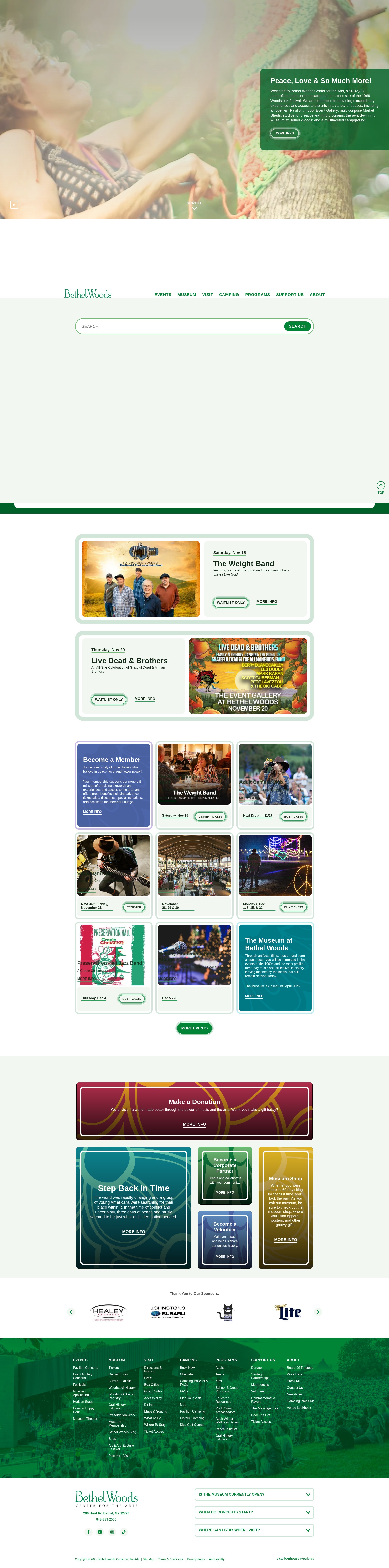 Screenshot of www.bethelwoodscenter.org