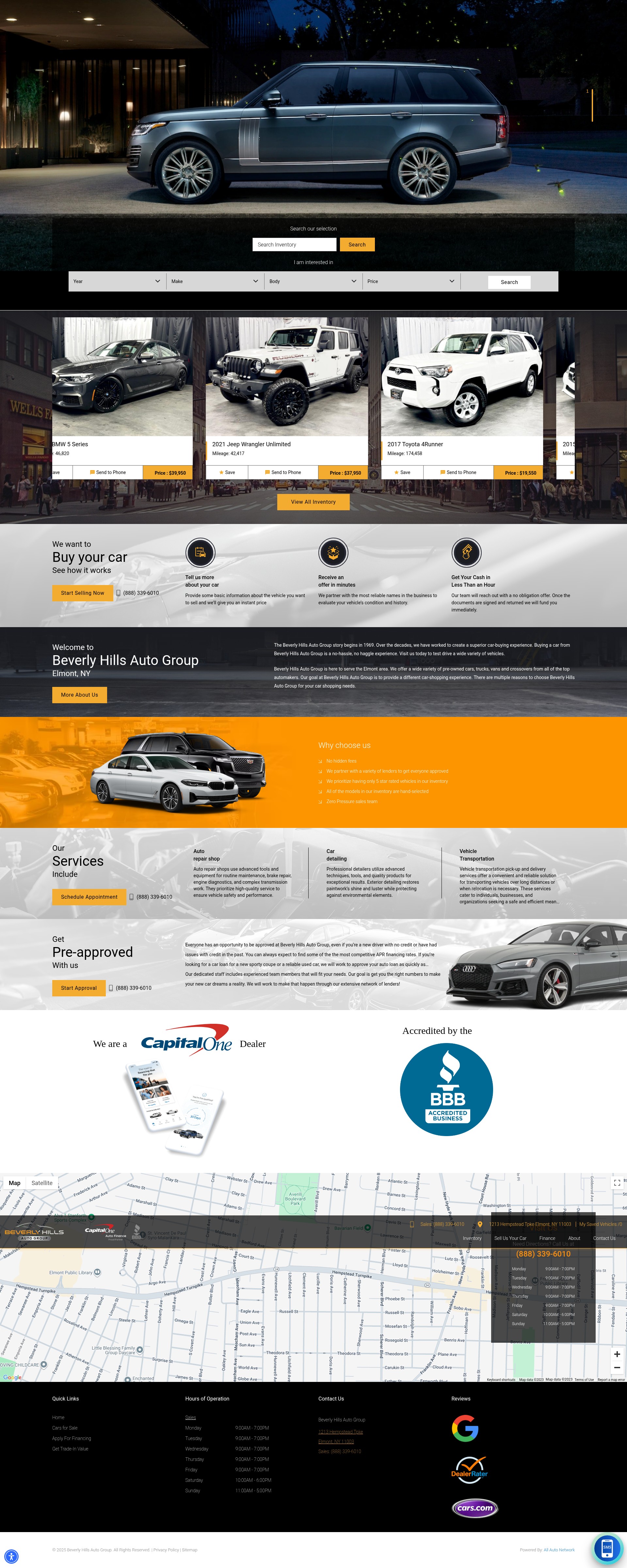 Screenshot of www.beverlyhillsautogroup.com
