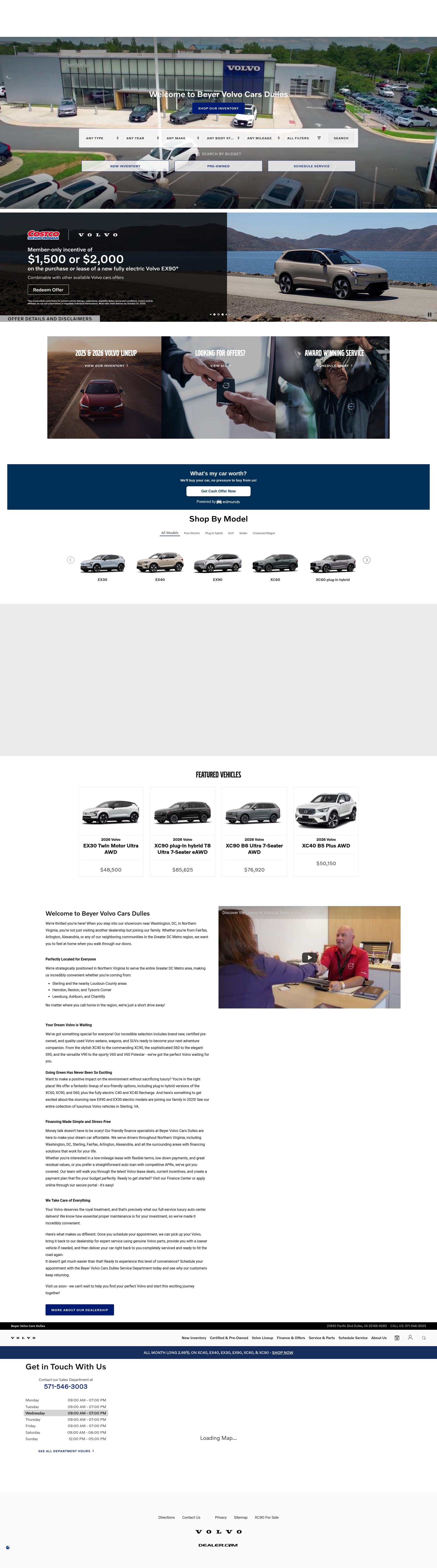 Screenshot of www.beyervolvocarsdulles.com