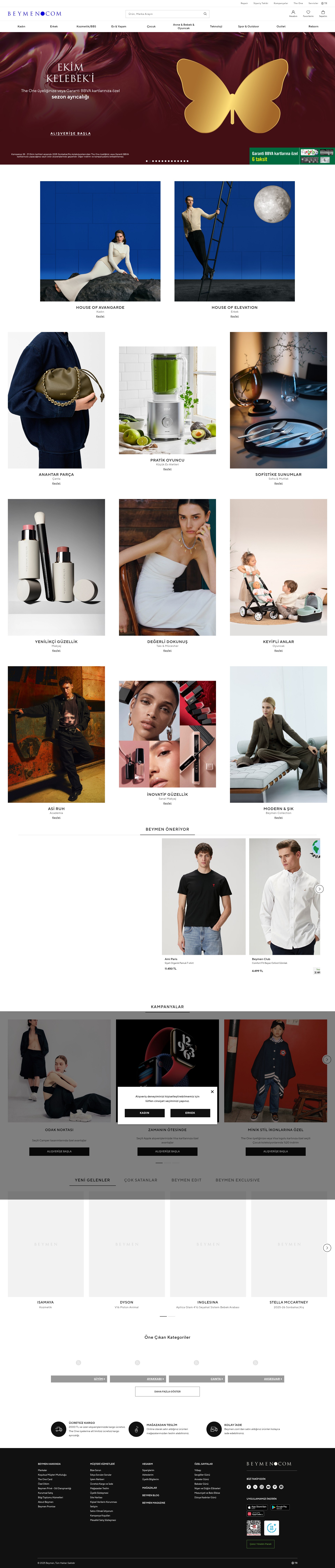 Screenshot of www.beymen.com