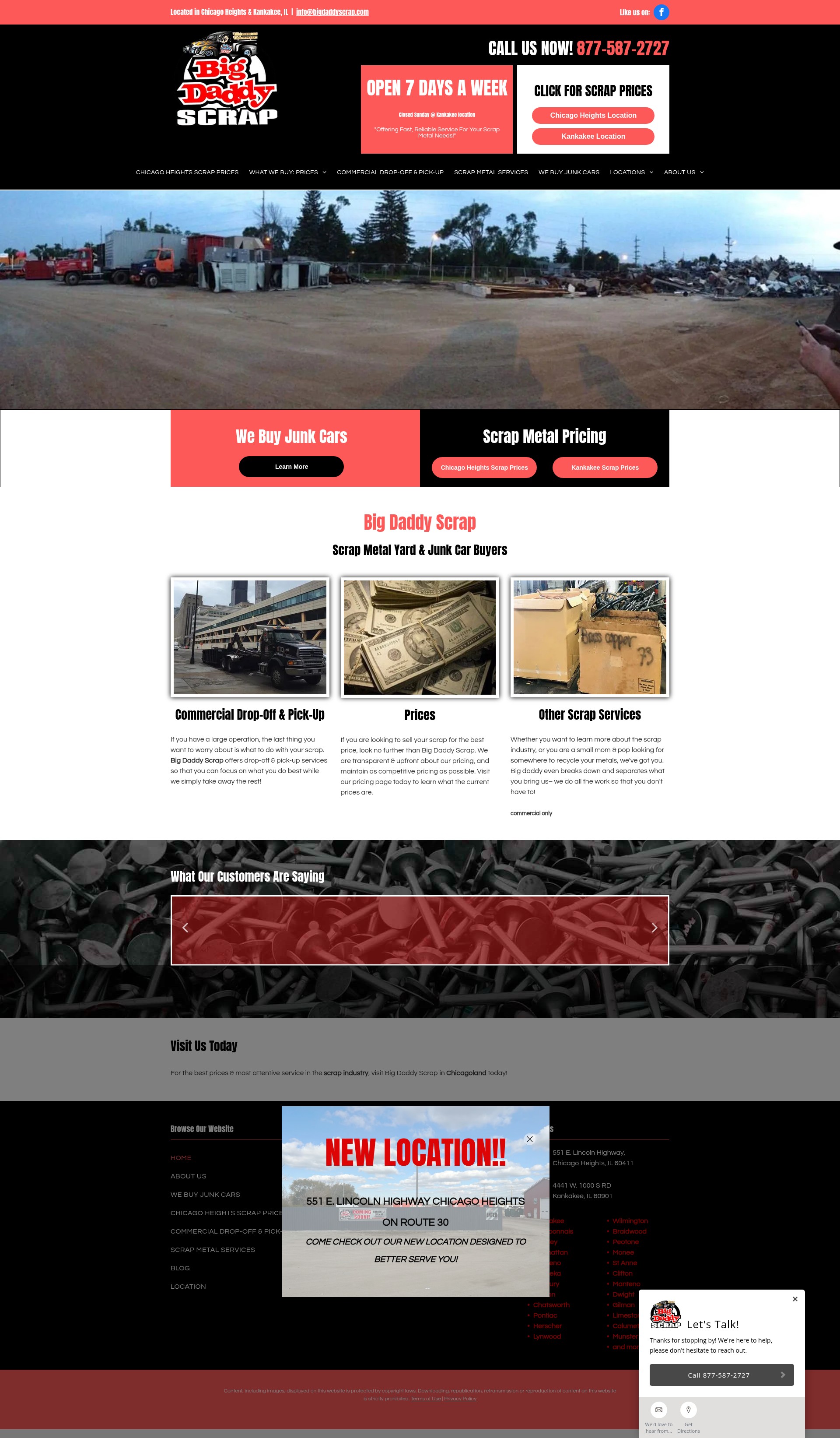 Screenshot of www.bigdaddyscrapil.com